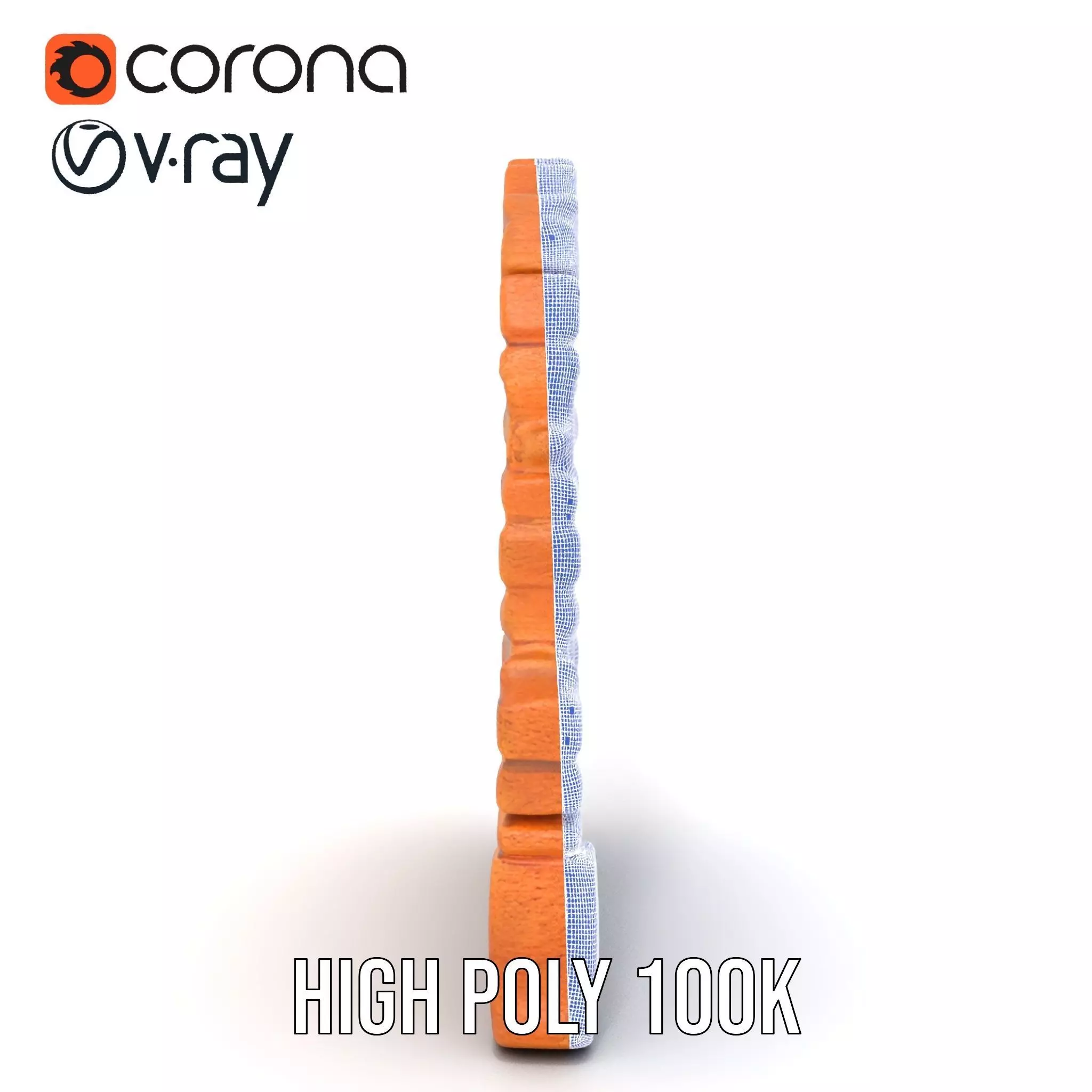 Rustic Brick Wall model pack Low-poly 3D model_34