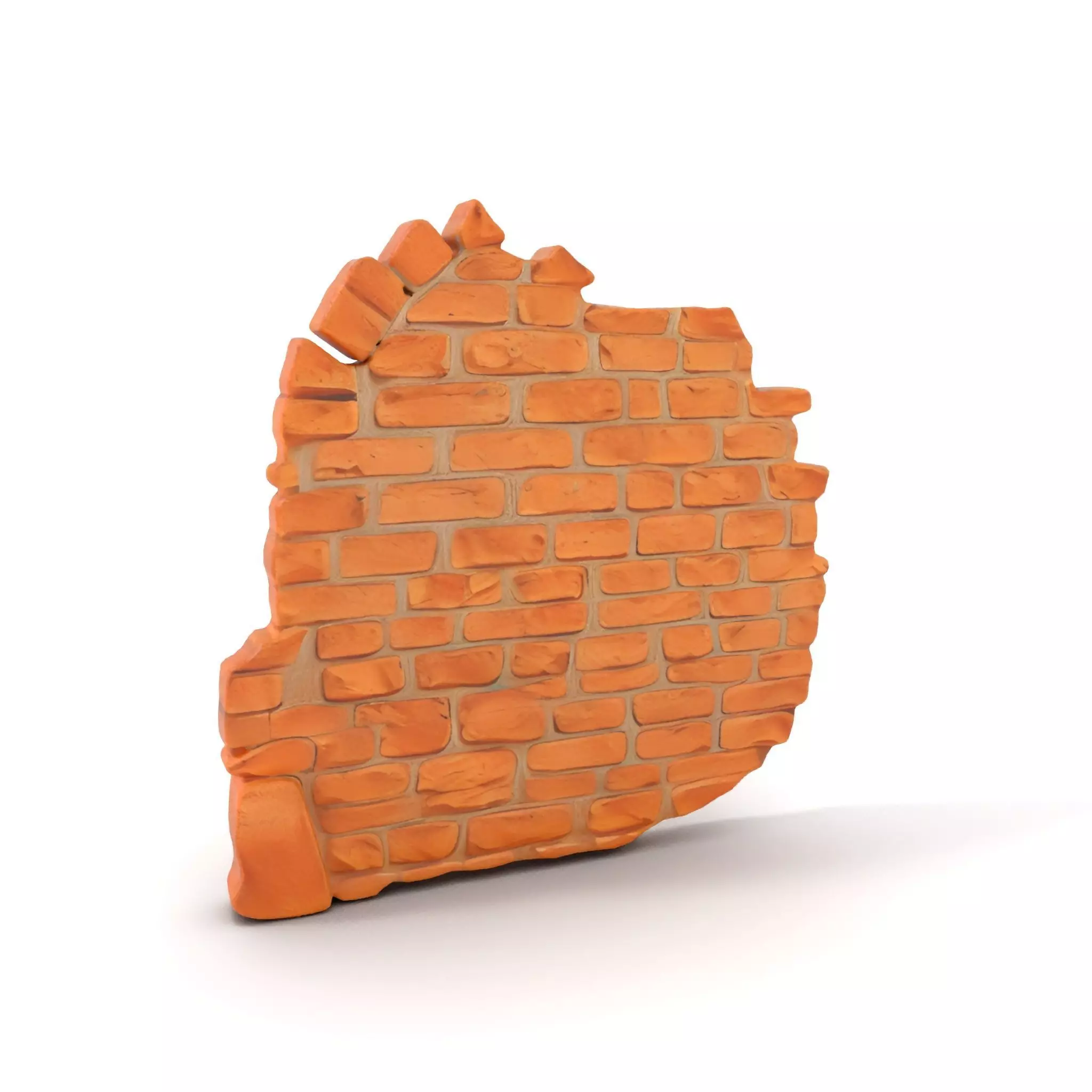 Rustic Brick Wall model pack Low-poly 3D model_13