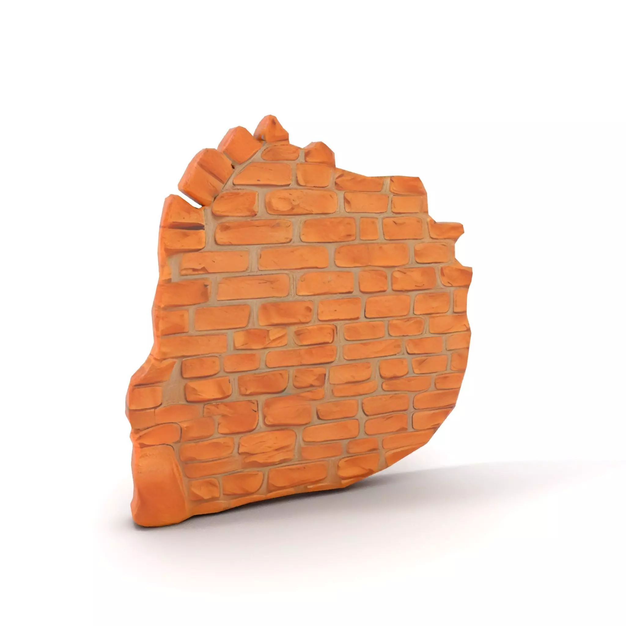 Rustic Brick Wall model pack Low-poly 3D model_7