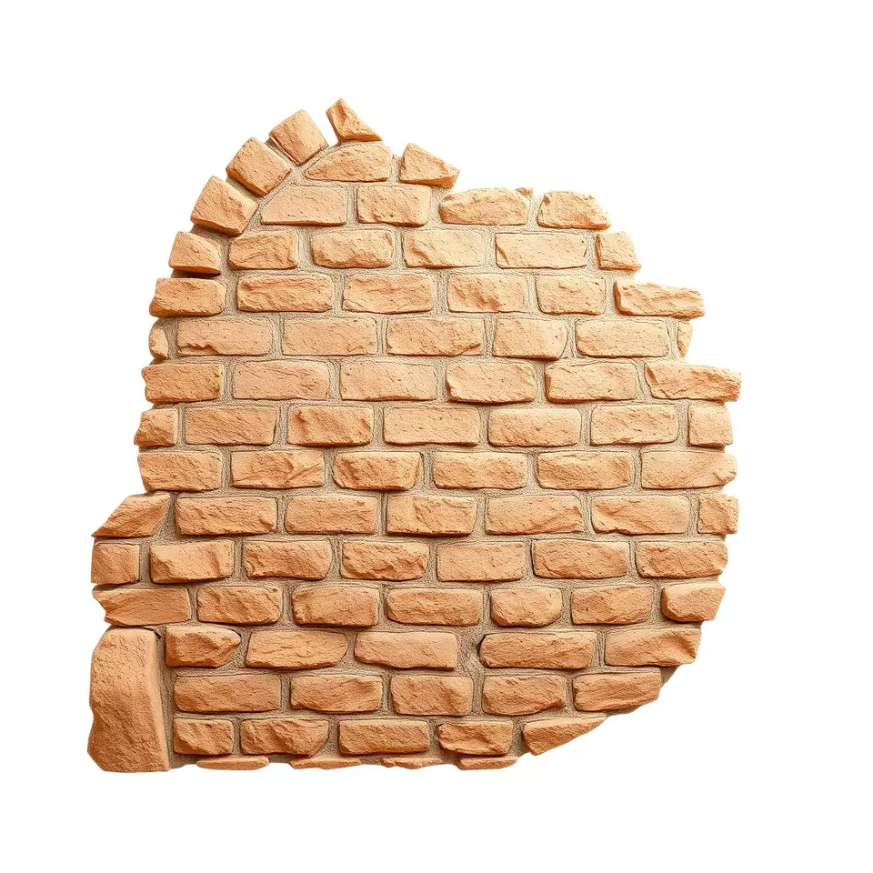 Rustic Brick Wall model pack Low-poly 3D model_2