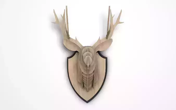 Stags Head Cut Out Free 3D model