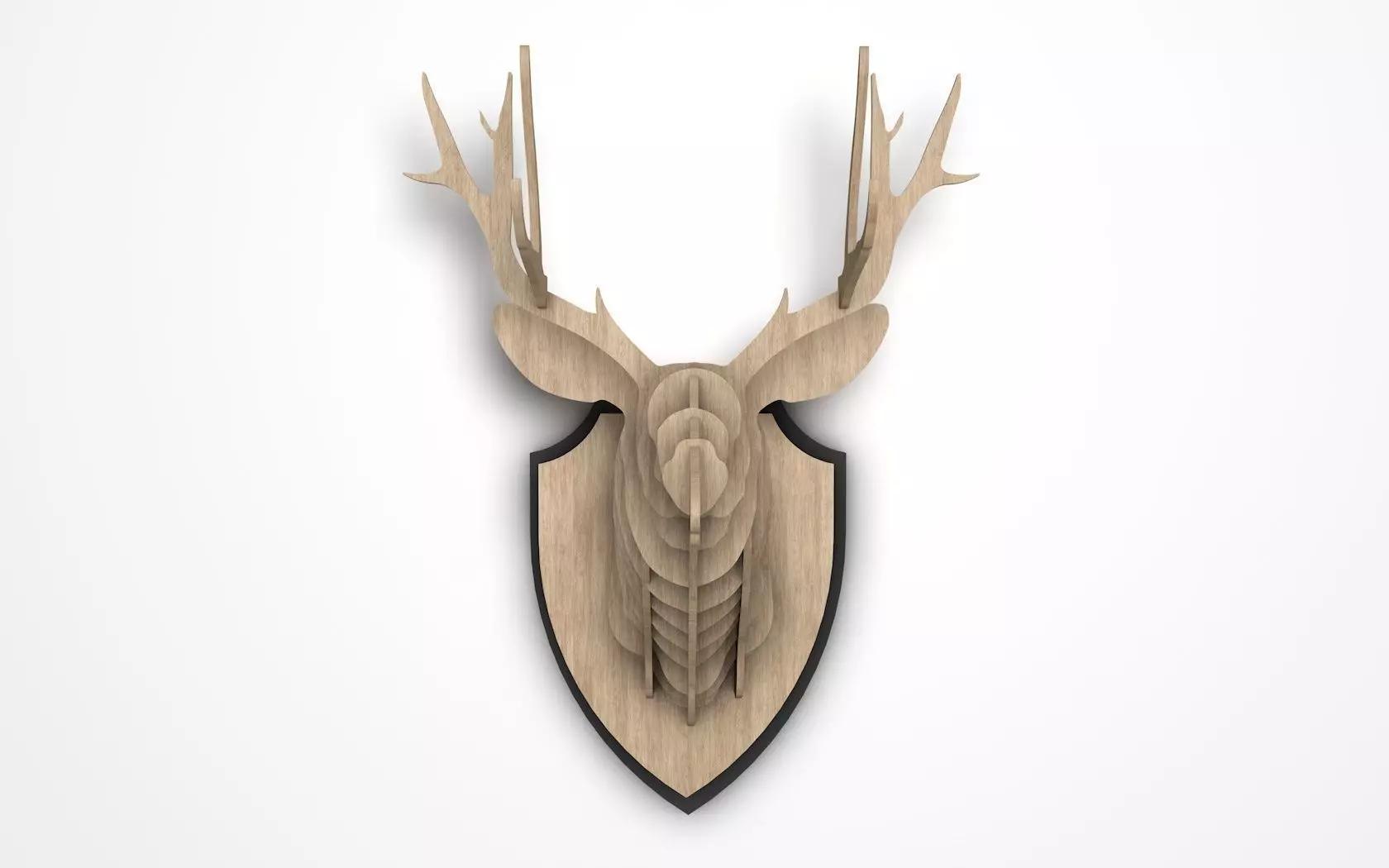 Stags Head Cut Out Free 3D model_0