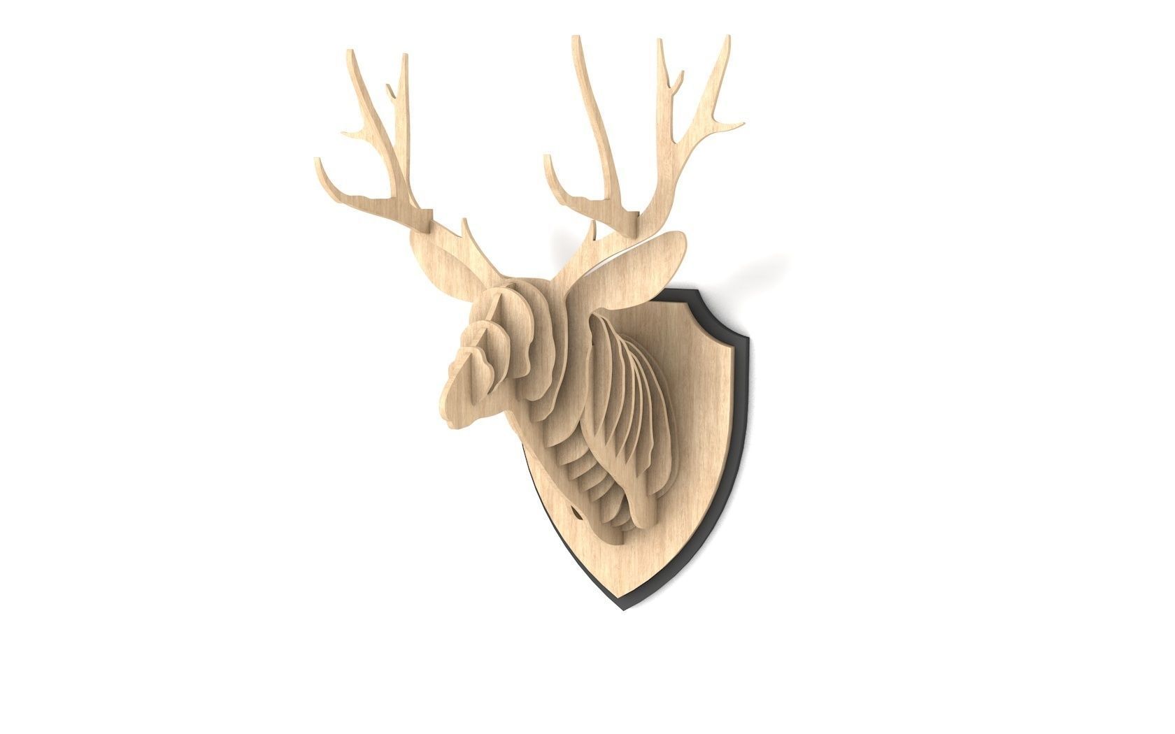 Stags Head Cut Out Free 3D model_1