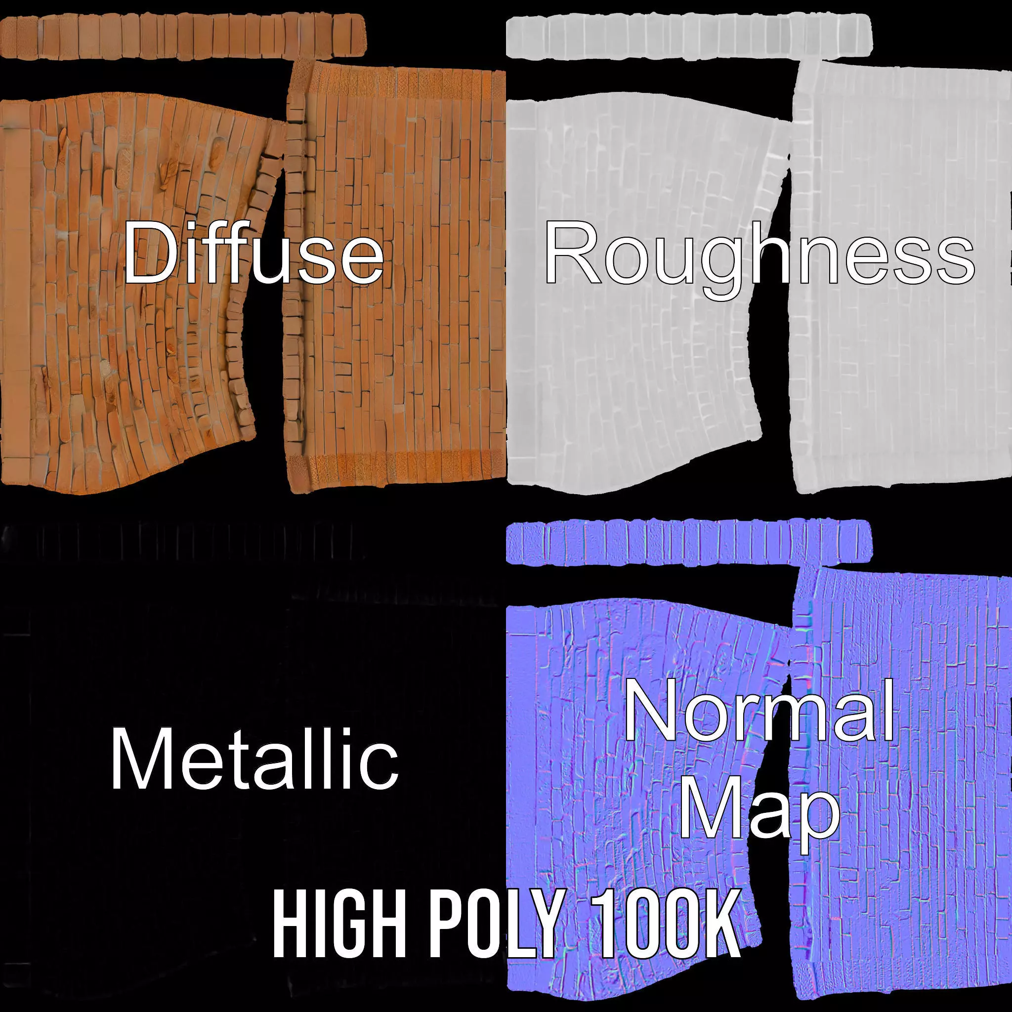 Rustic Brick Wall model pack Texture_3