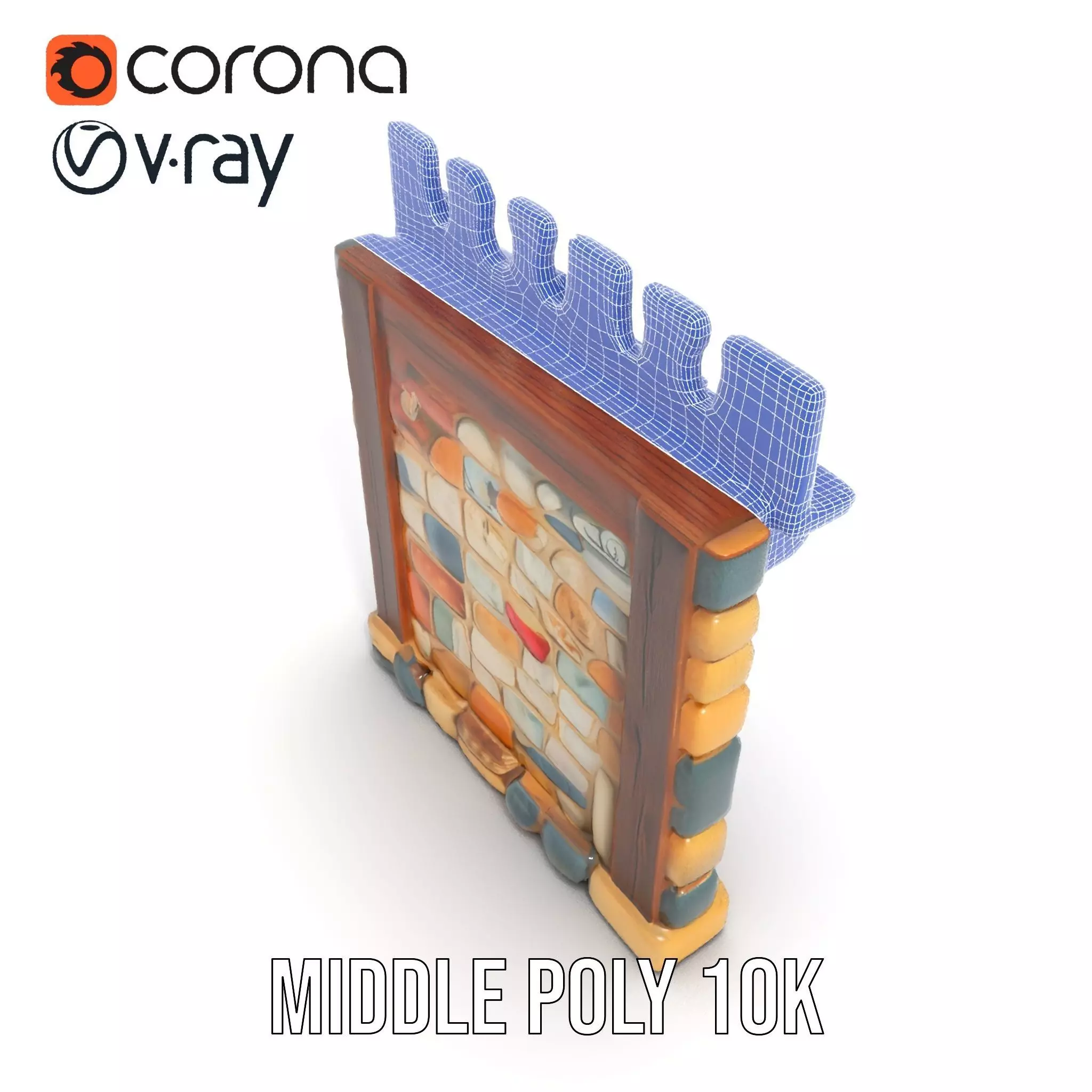 Rustic Stone Wall model pack Low-poly 3D model_19