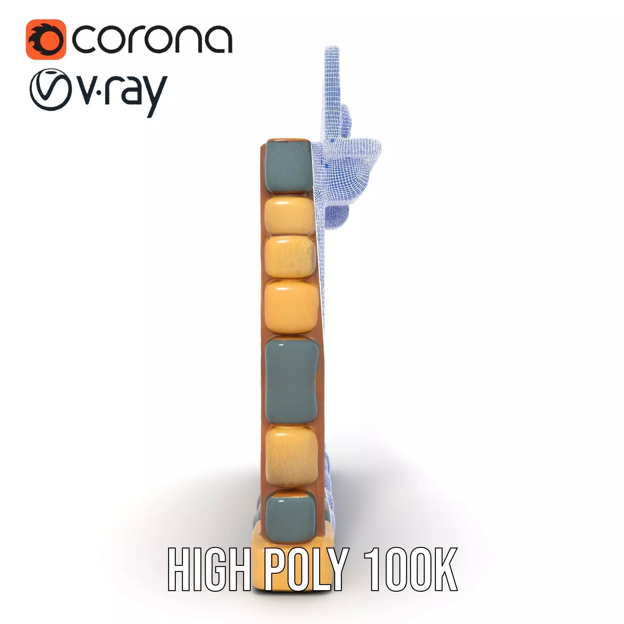 Rustic Stone Wall model pack Low-poly 3D model_33