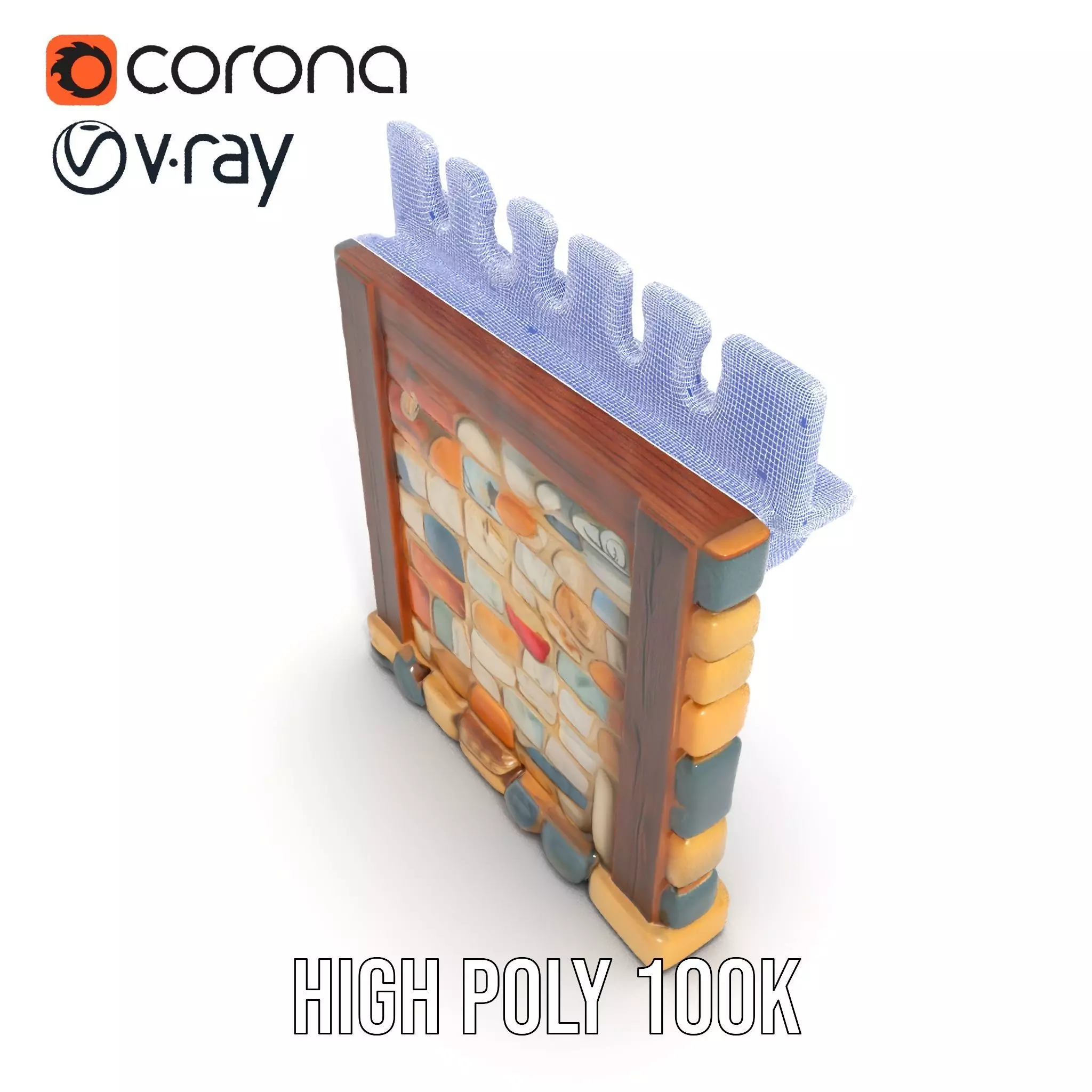 Rustic Stone Wall model pack Low-poly 3D model_28
