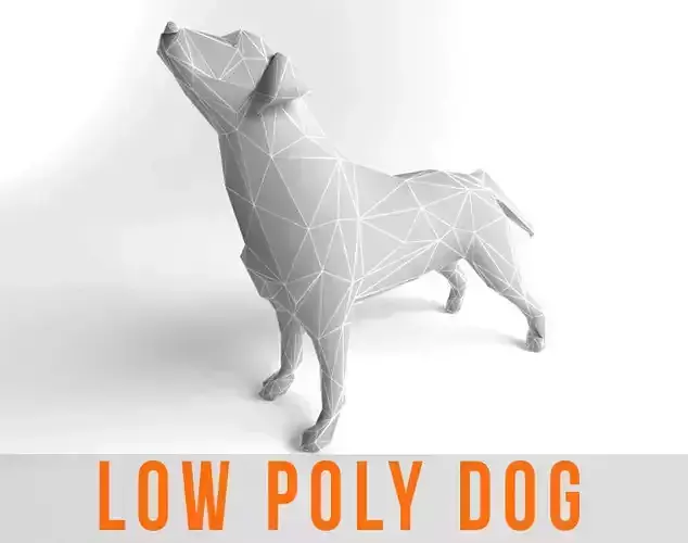 Dog Labrador Retriever Low Poly Game Ready Low-poly 3D model