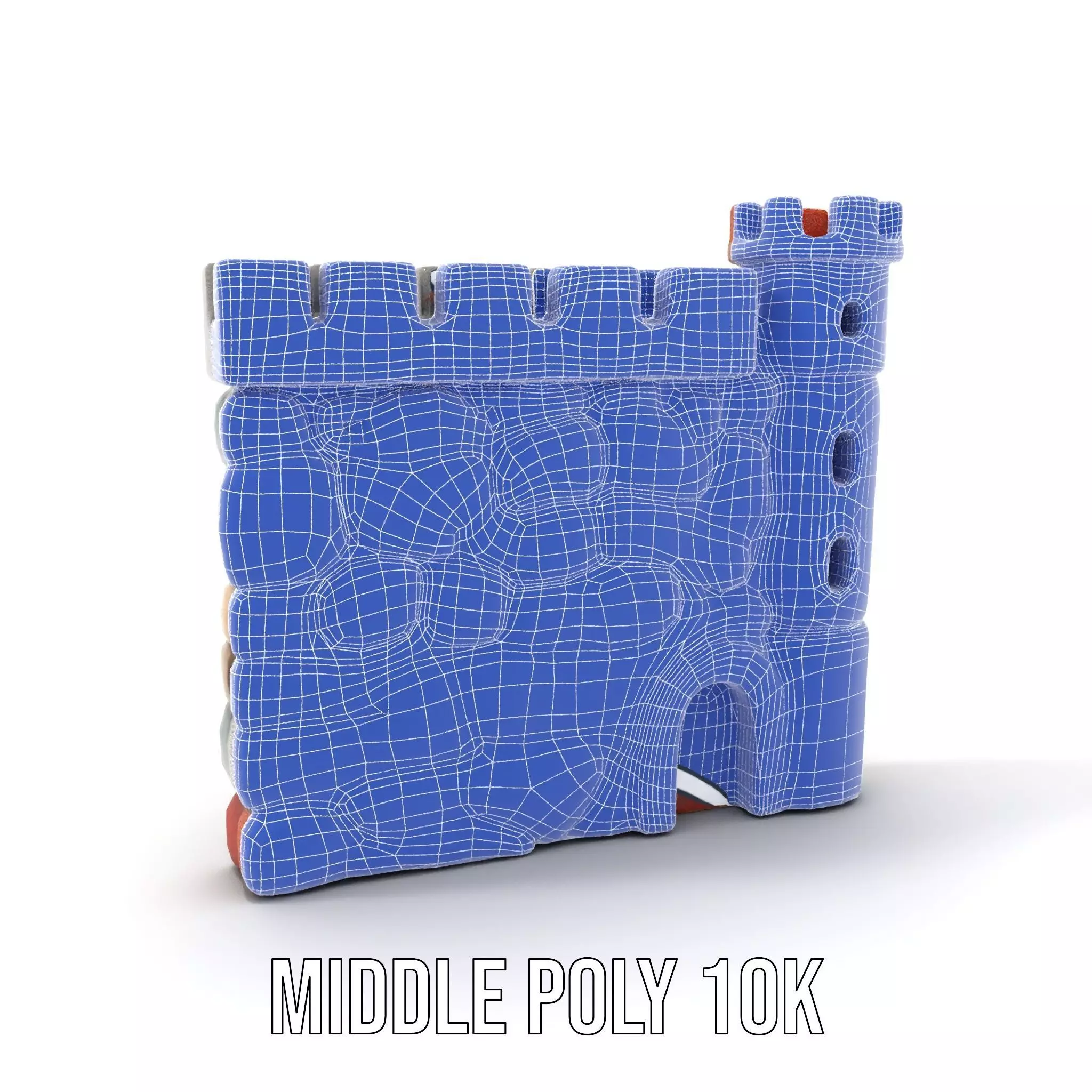 Colorful Castle Wall model pack Low-poly 3D model_13