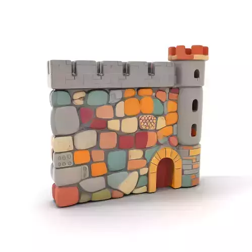 Colorful Castle Wall model pack
