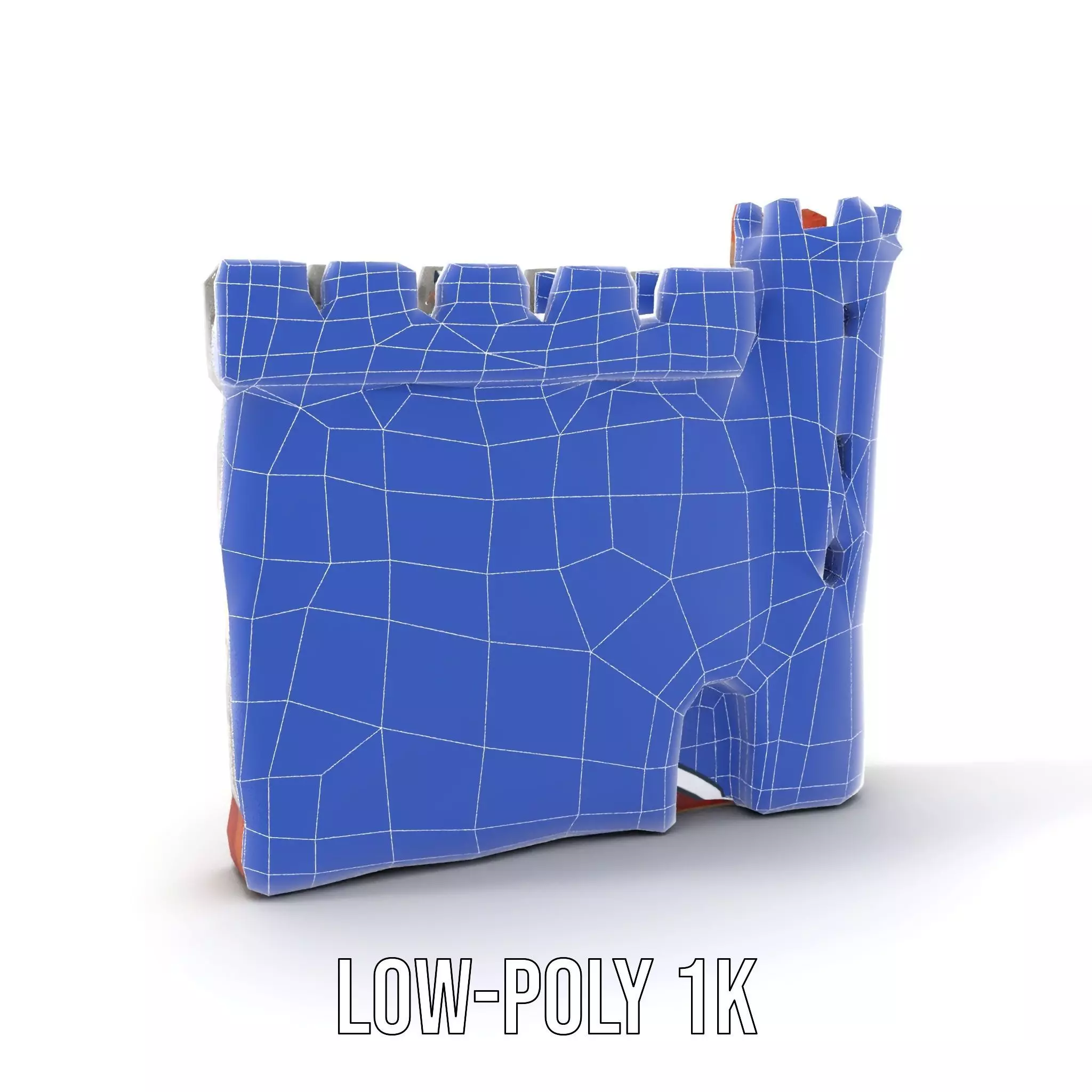 Colorful Castle Wall model pack Low-poly 3D model_24