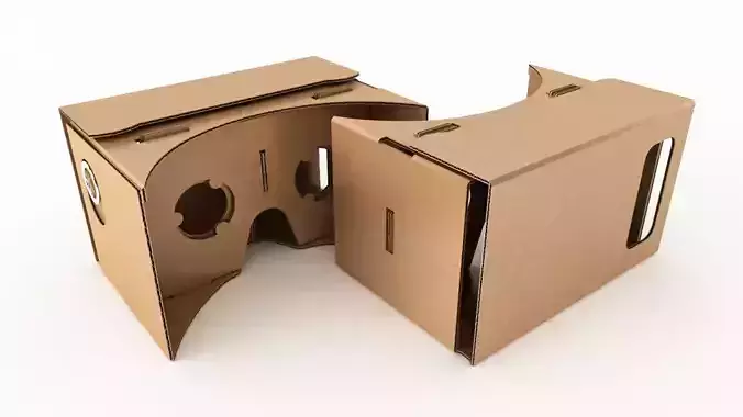 Google cardboard virtual reality headset 3D model