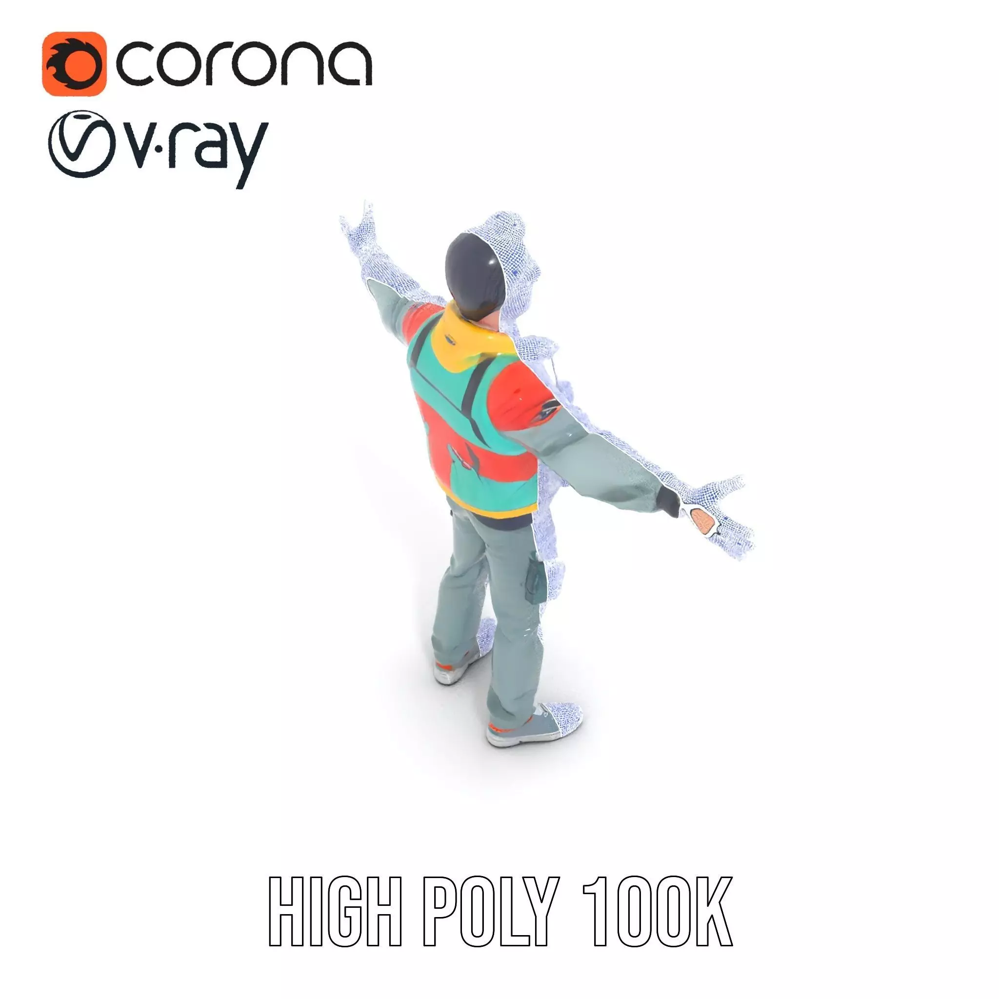 Stylish Adventurer model pack Low-poly 3D model_32