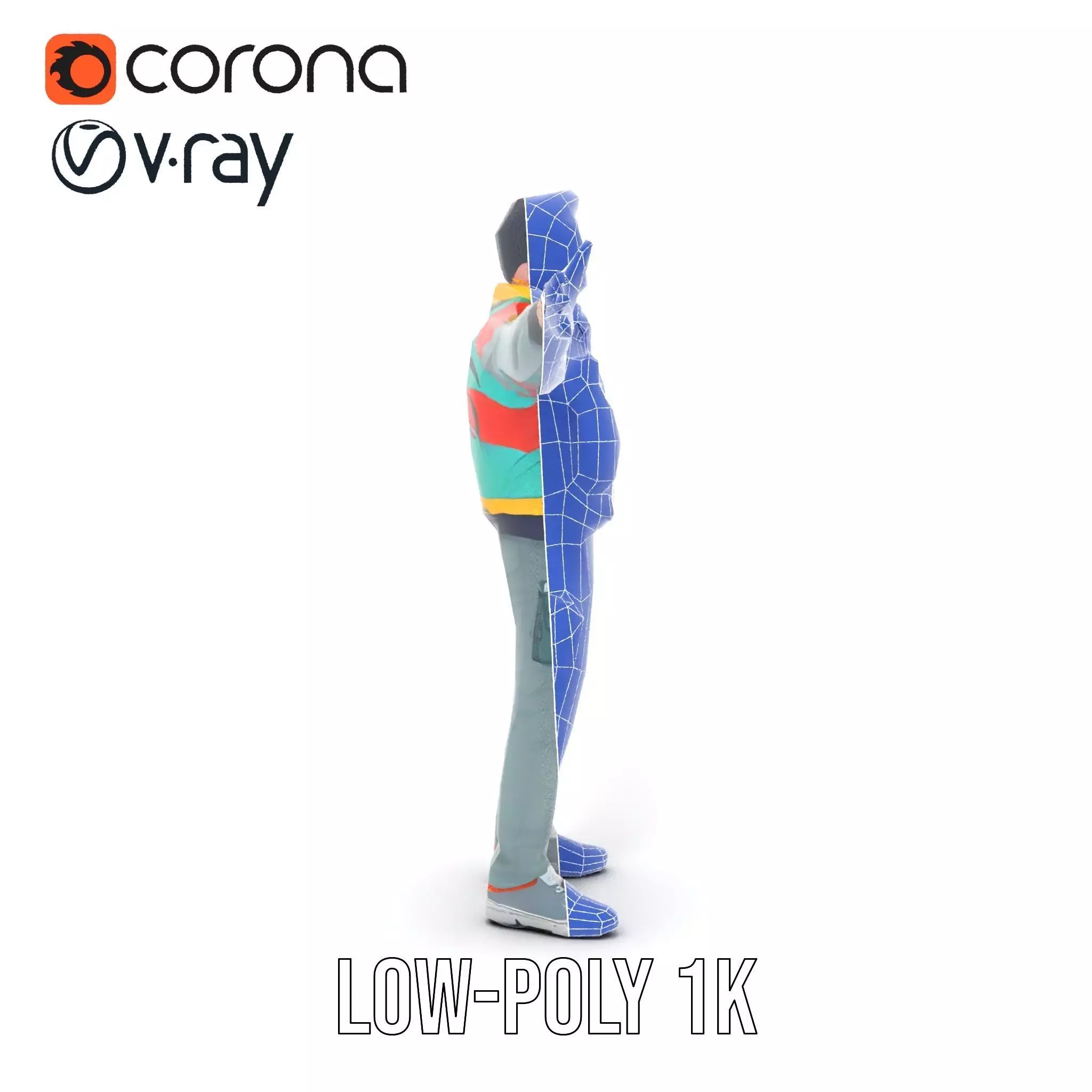 Stylish Adventurer model pack Low-poly 3D model_25