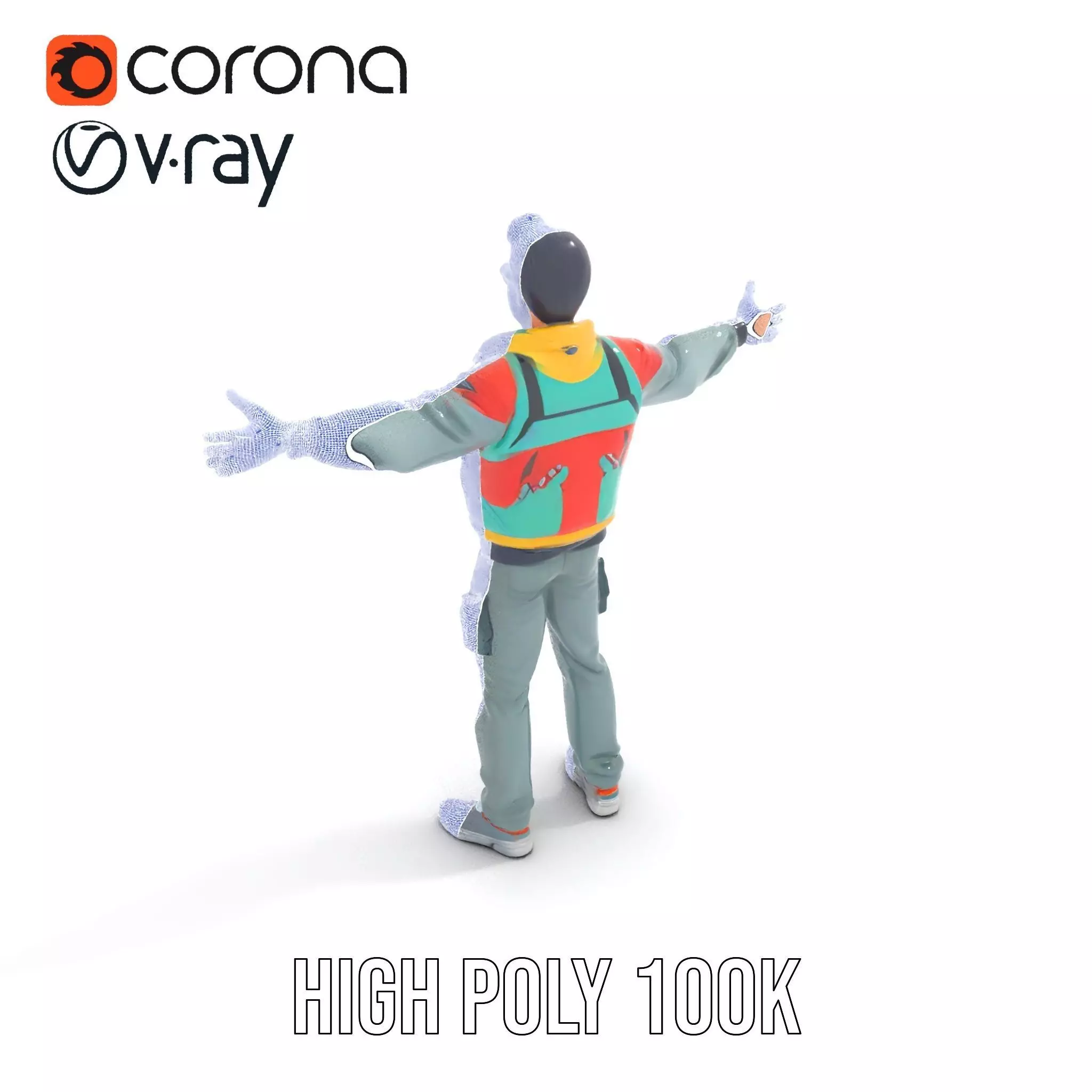 Stylish Adventurer model pack Low-poly 3D model_20