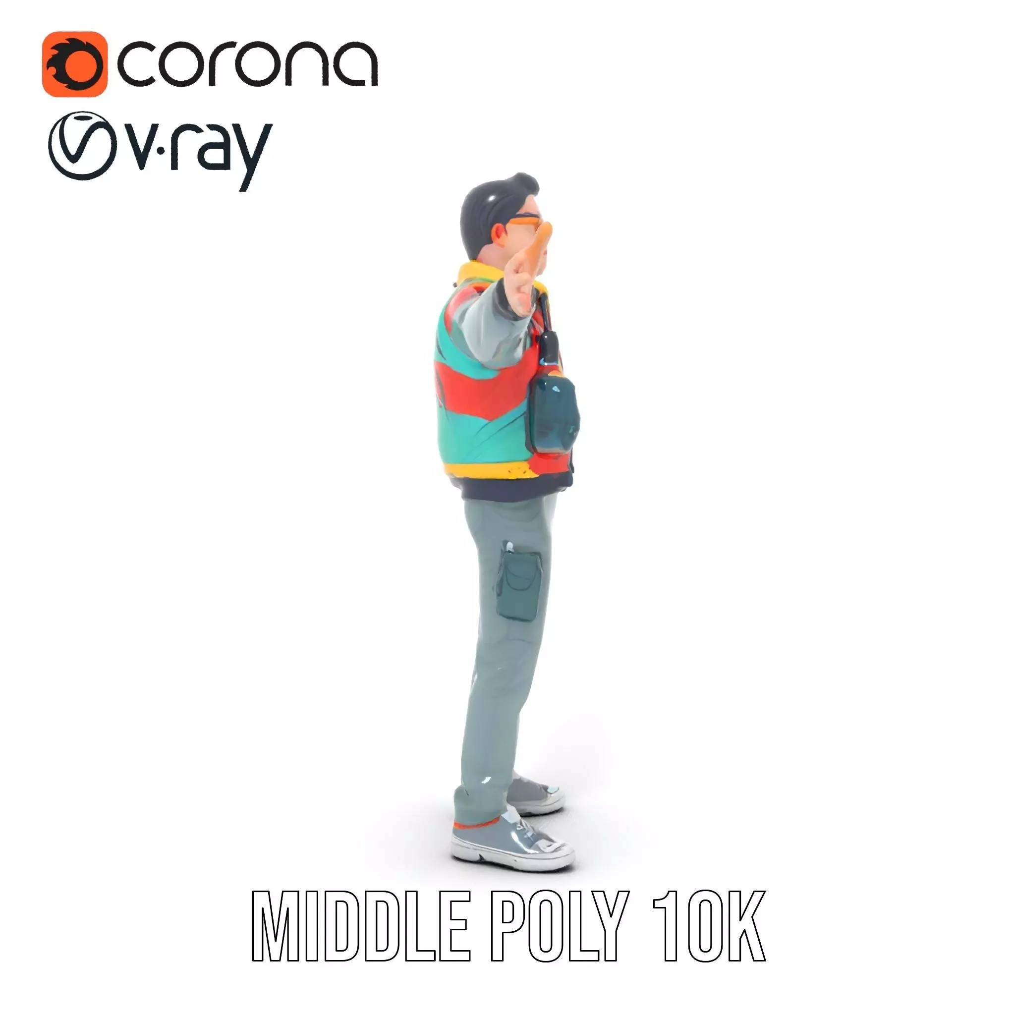 Stylish Adventurer model pack Low-poly 3D model_15