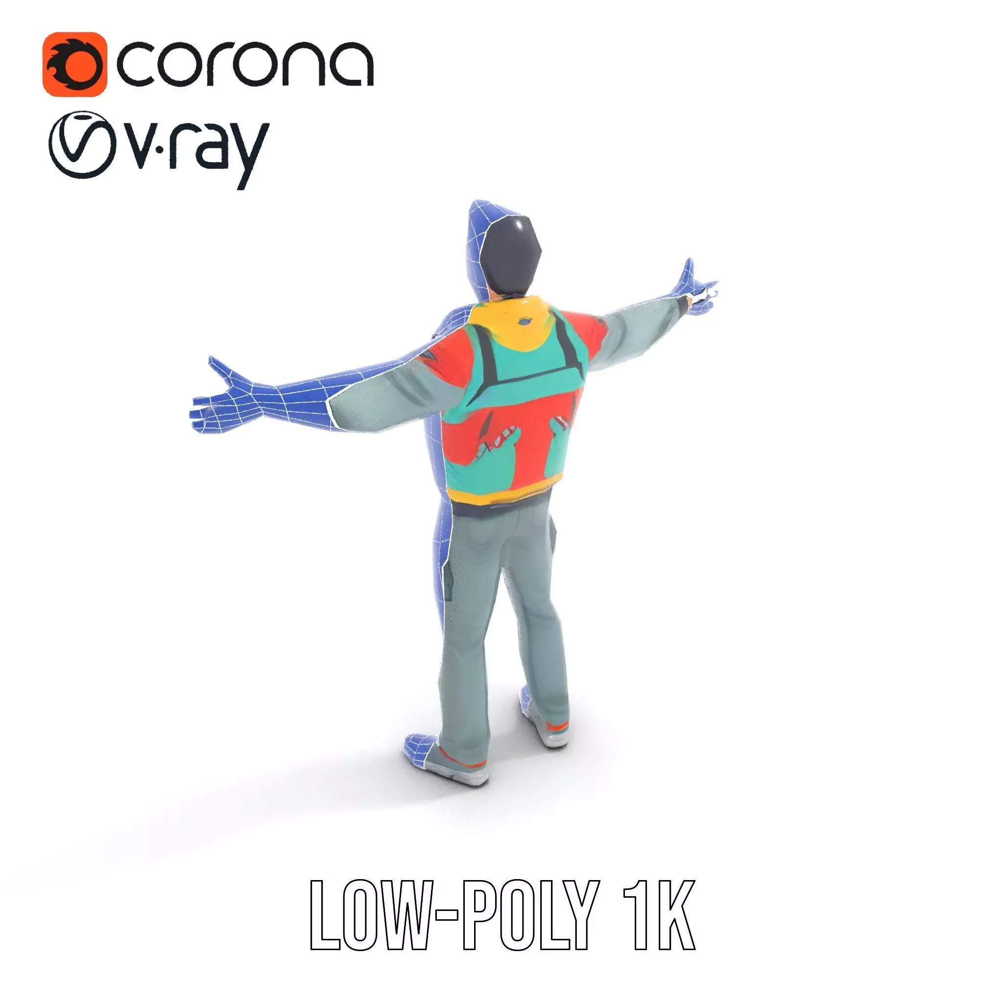 Stylish Adventurer model pack Low-poly 3D model_22