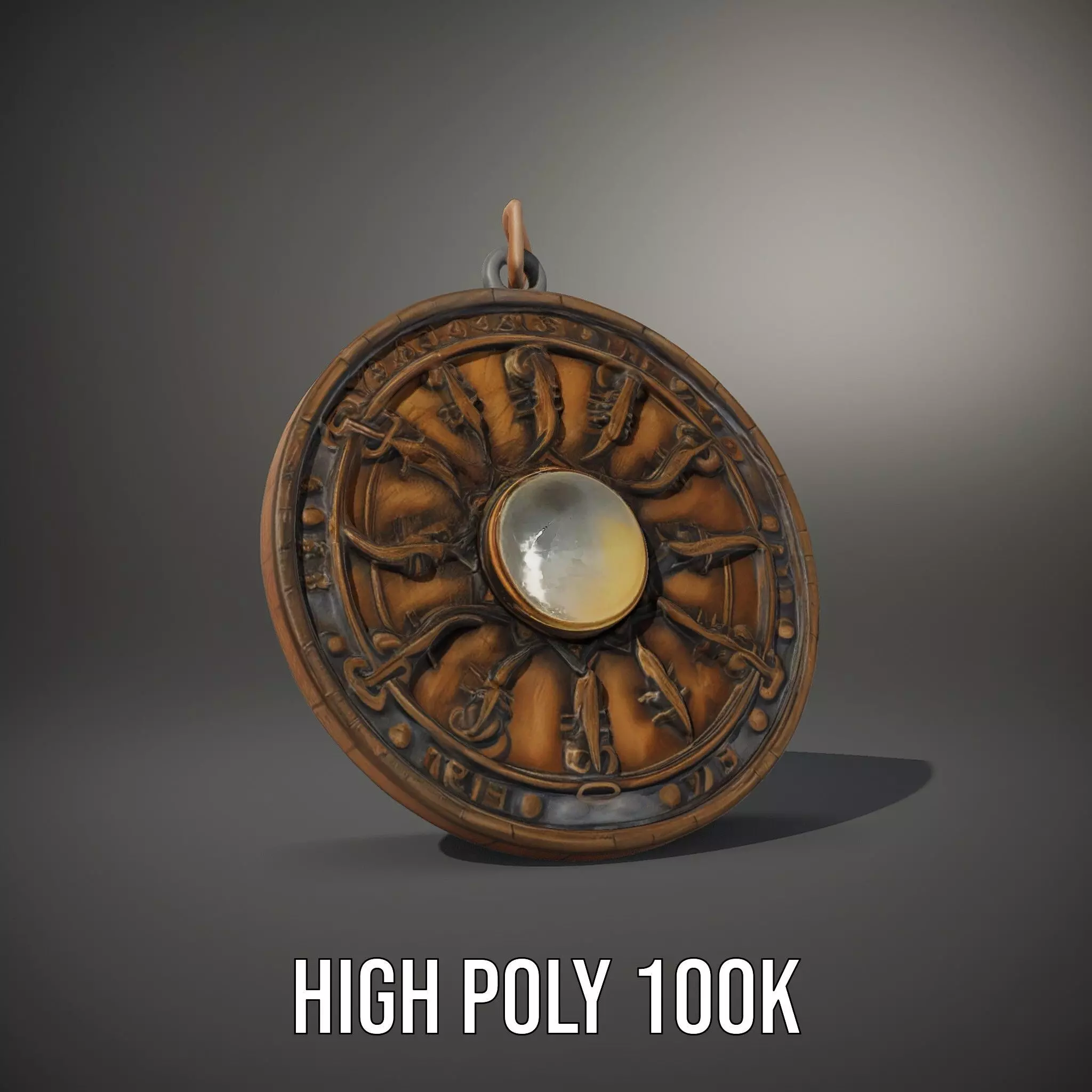 Mystic Bronze Amulet model pack Low-poly 3D model_10