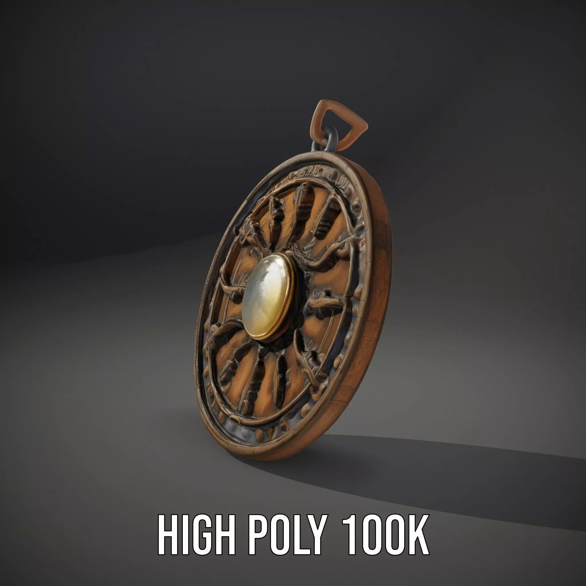 Mystic Bronze Amulet model pack Low-poly 3D model_8