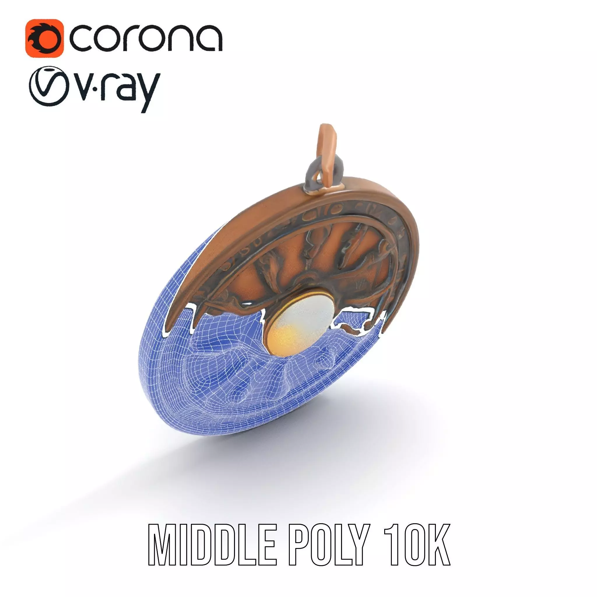 Mystic Bronze Amulet model pack Low-poly 3D model_19