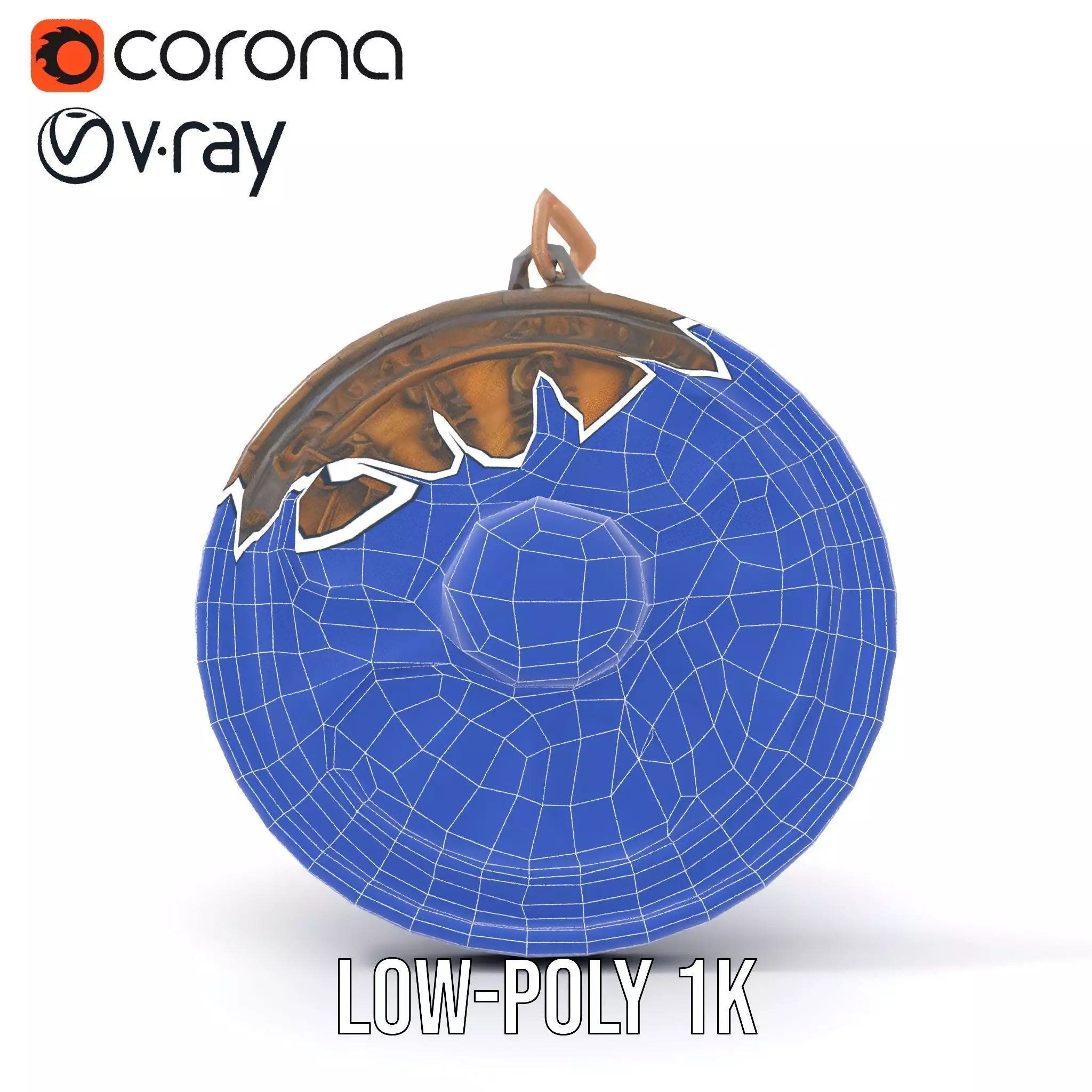 Mystic Bronze Amulet model pack Low-poly 3D model_23