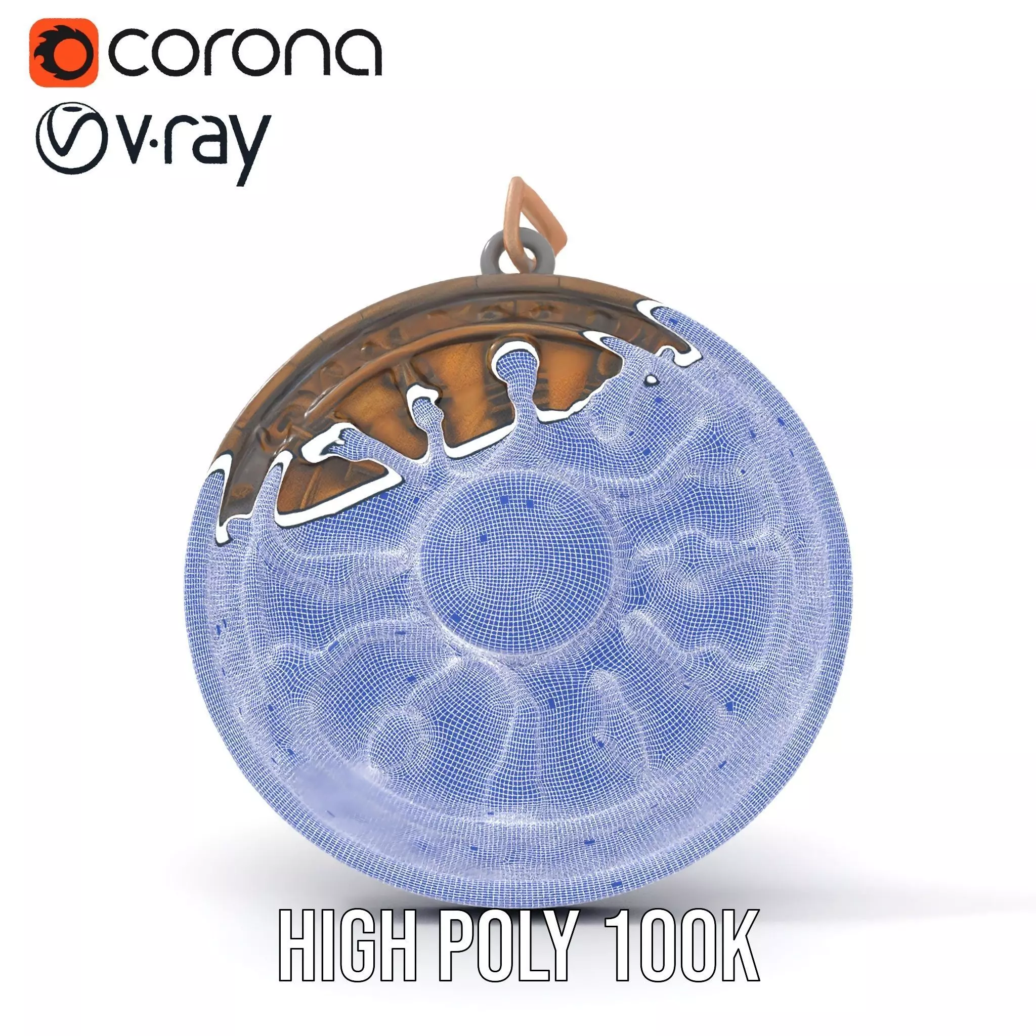 Mystic Bronze Amulet model pack Low-poly 3D model_29