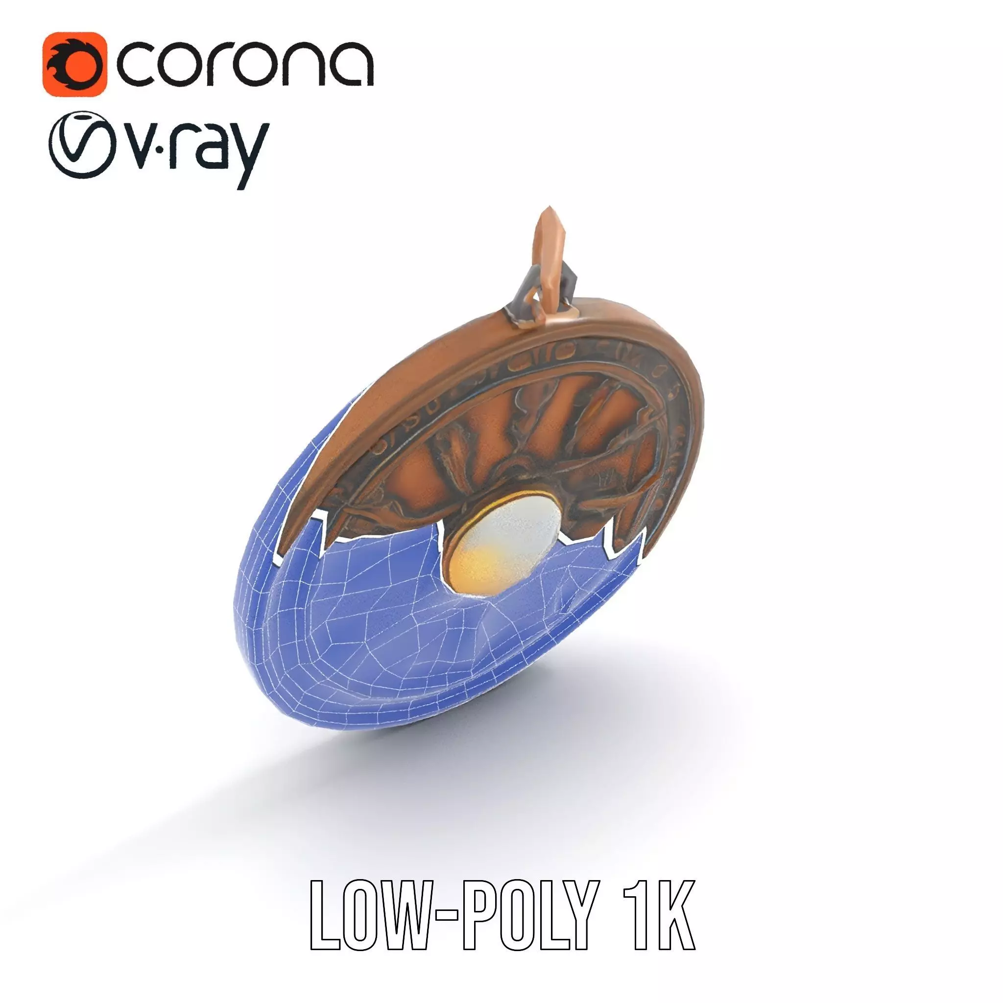 Mystic Bronze Amulet model pack Low-poly 3D model_14