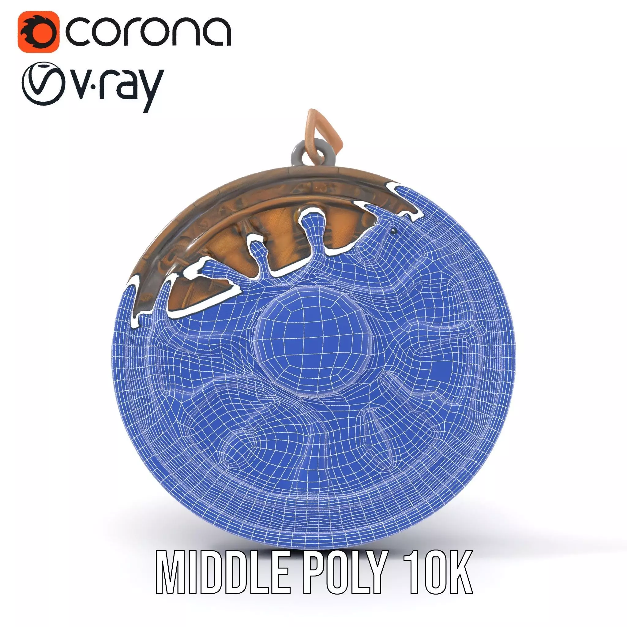 Mystic Bronze Amulet model pack Low-poly 3D model_22