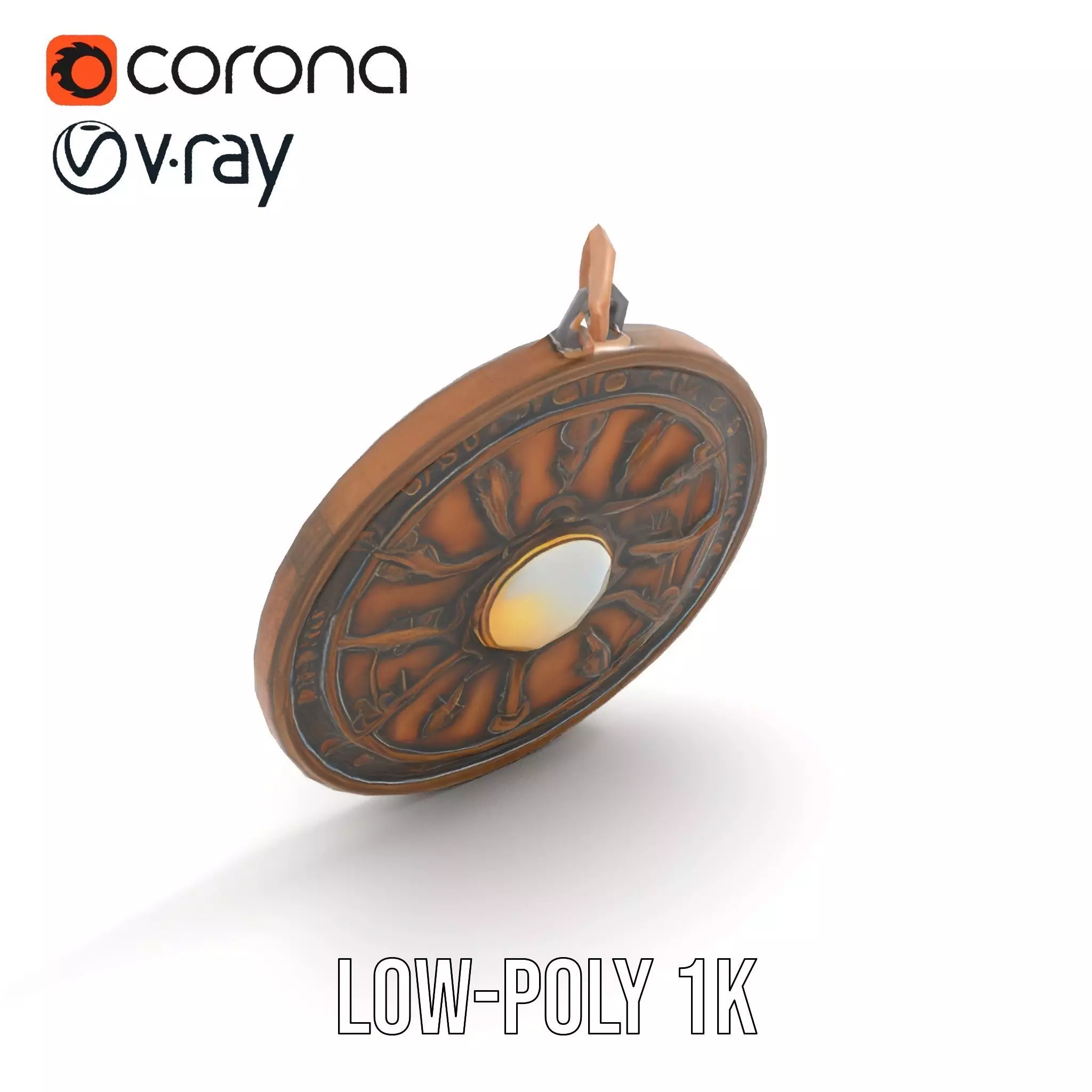 Mystic Bronze Amulet model pack Low-poly 3D model_12