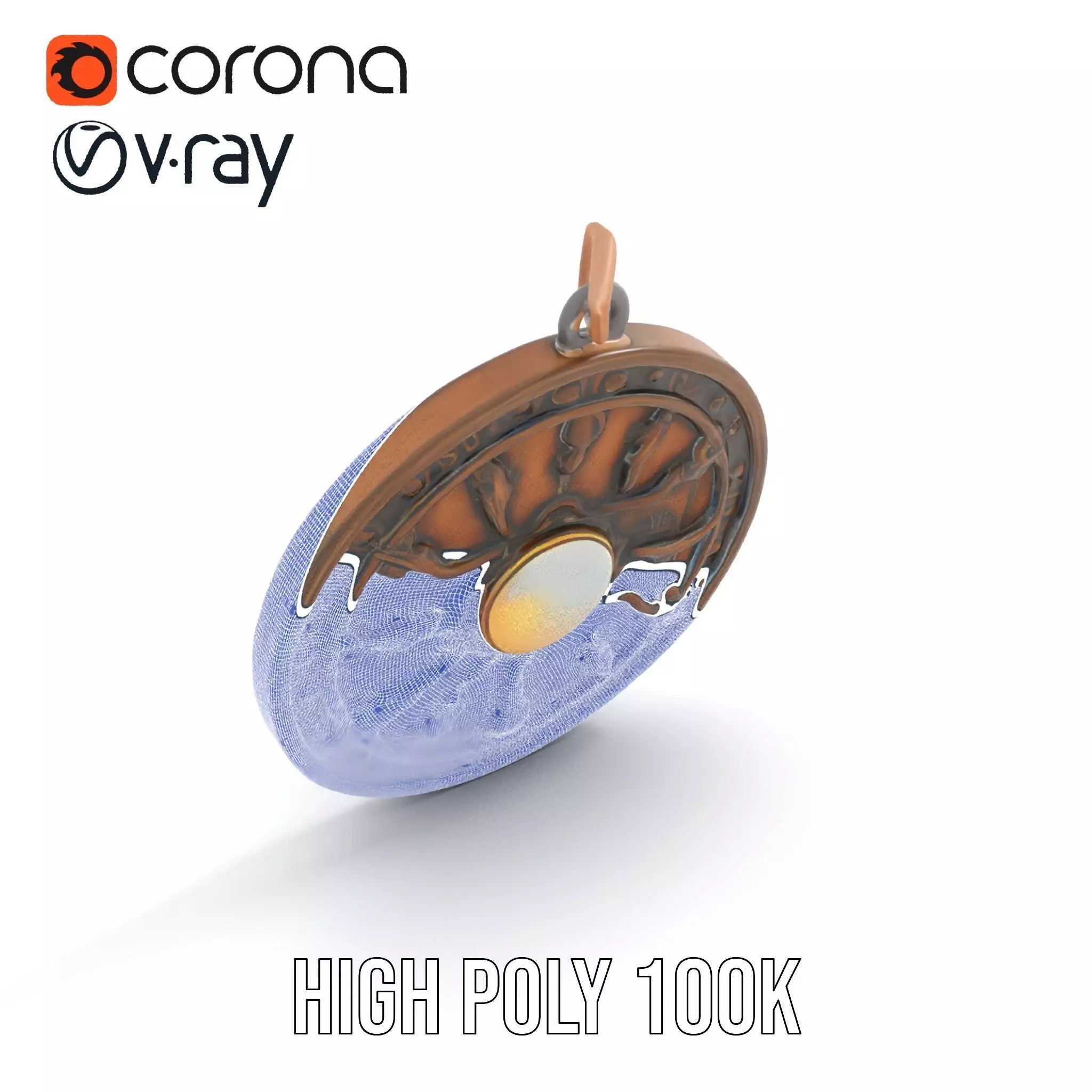 Mystic Bronze Amulet model pack Low-poly 3D model_26