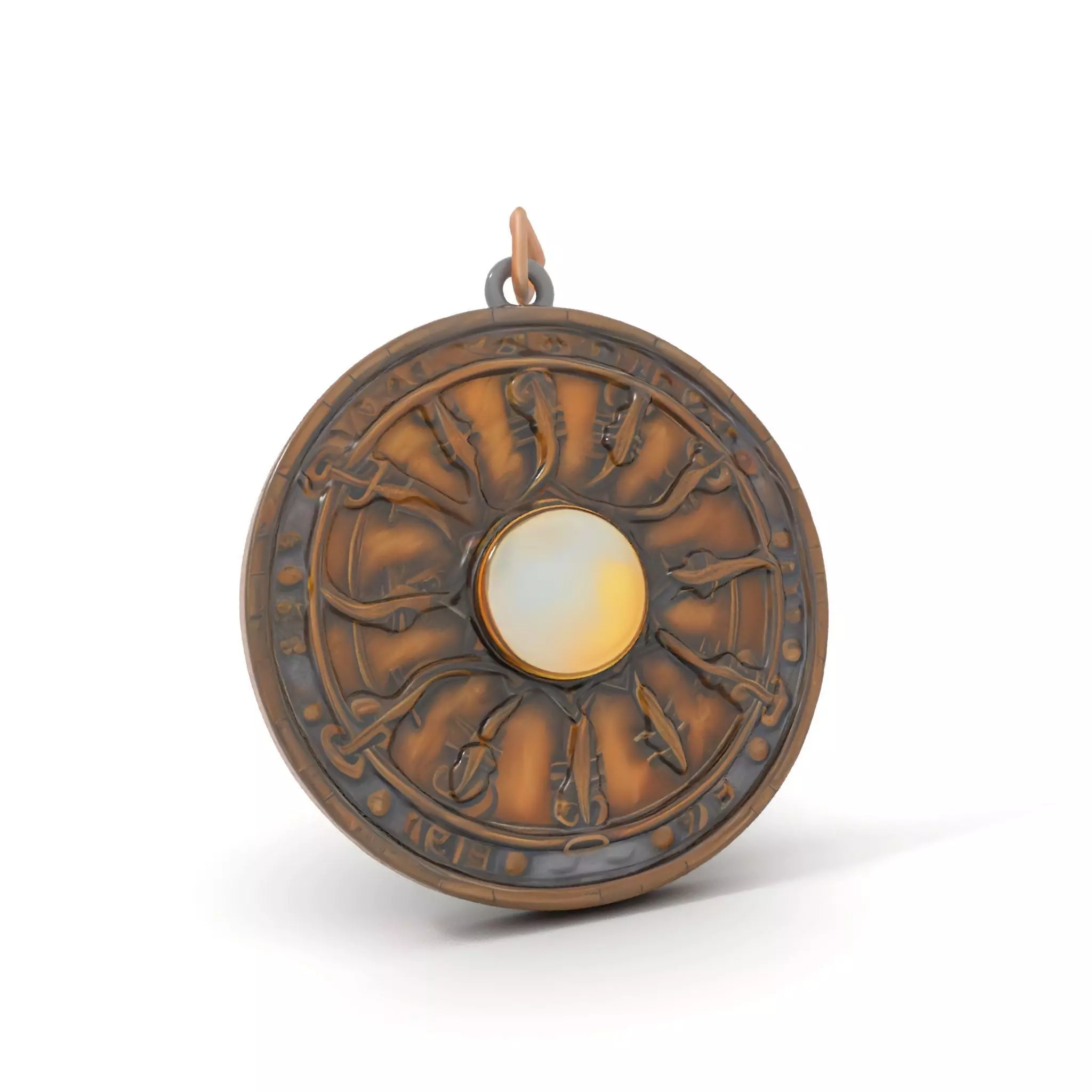 Mystic Bronze Amulet model pack Low-poly 3D model_0