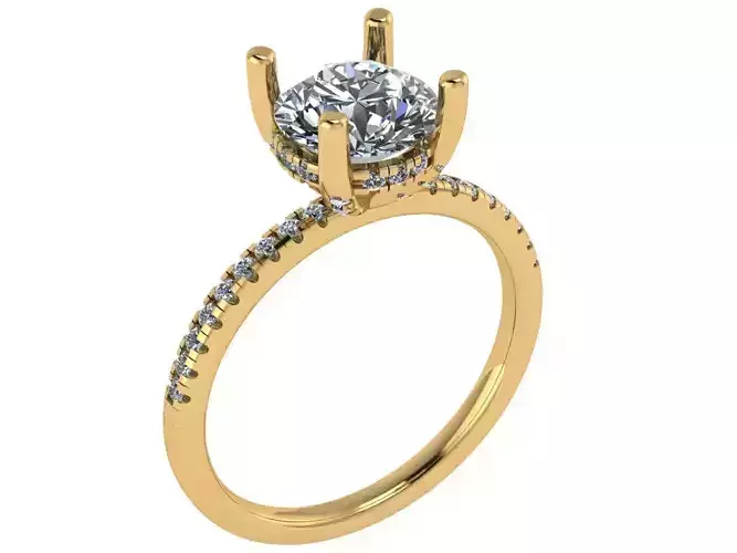 simple 4 claw solitare ring 