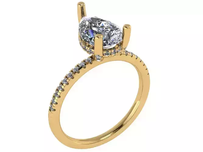 pear shape solitare ring 