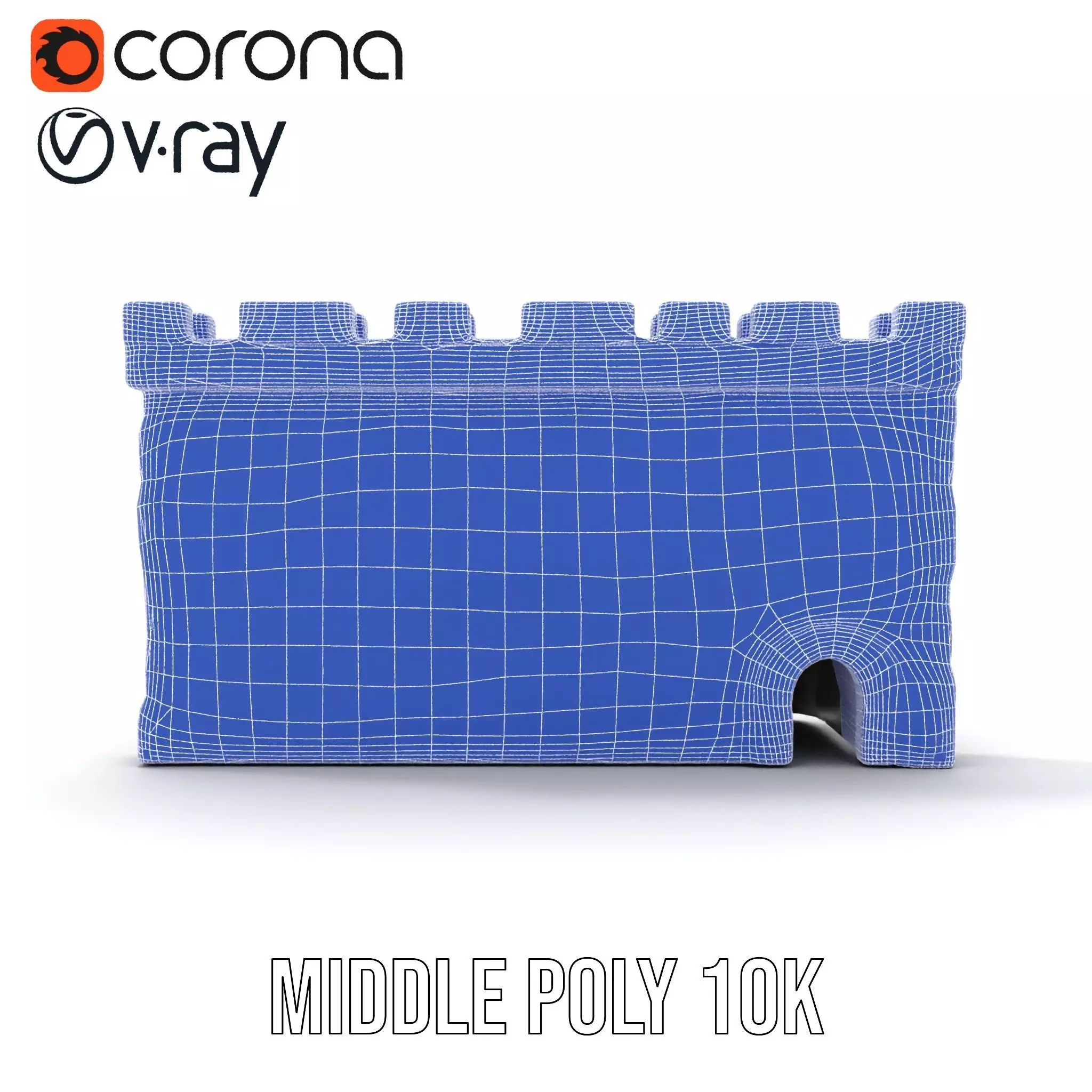 Colorful Stone Wall model pack Low-poly 3D model_26