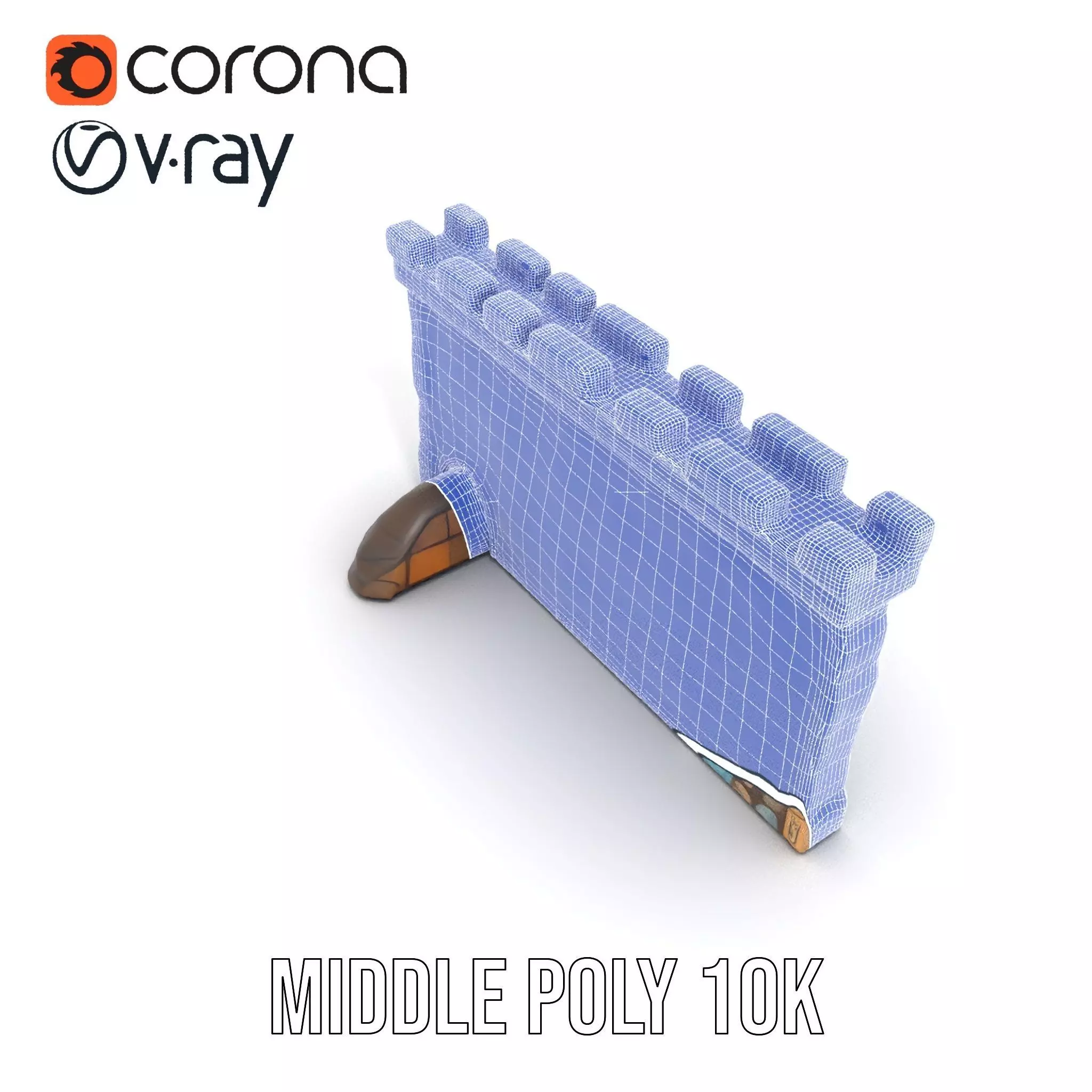 Colorful Stone Wall model pack Low-poly 3D model_23