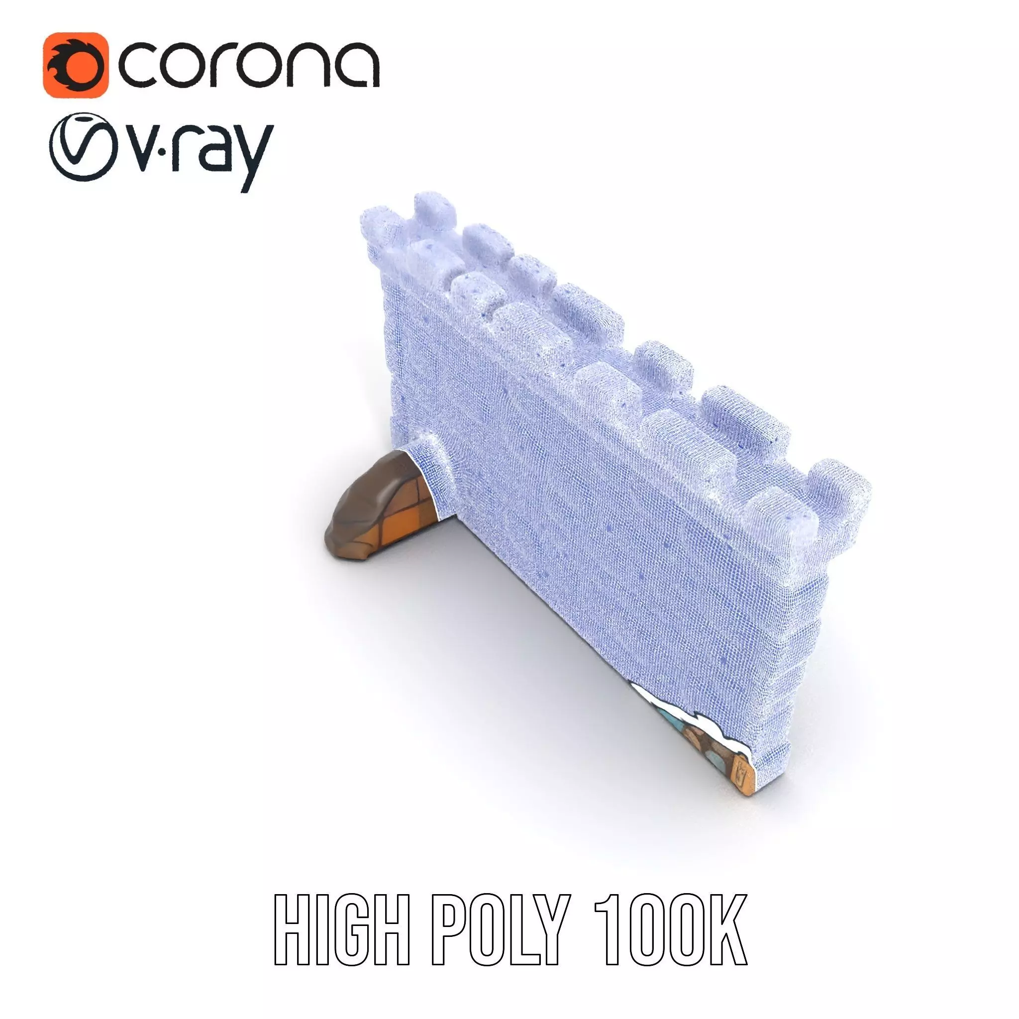 Colorful Stone Wall model pack Low-poly 3D model_32