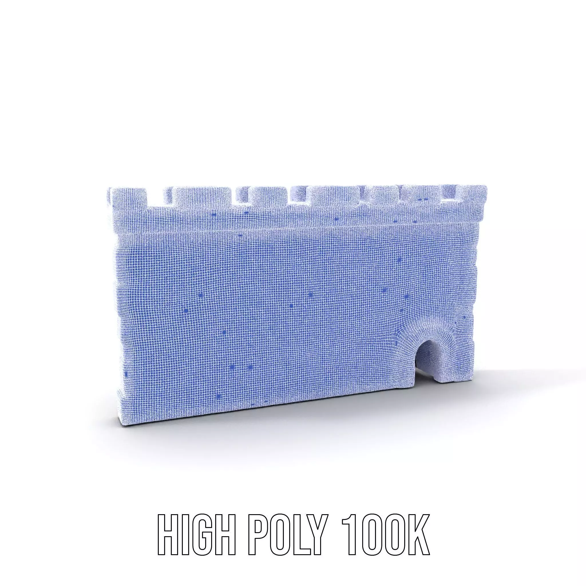 Colorful Stone Wall model pack Low-poly 3D model_4