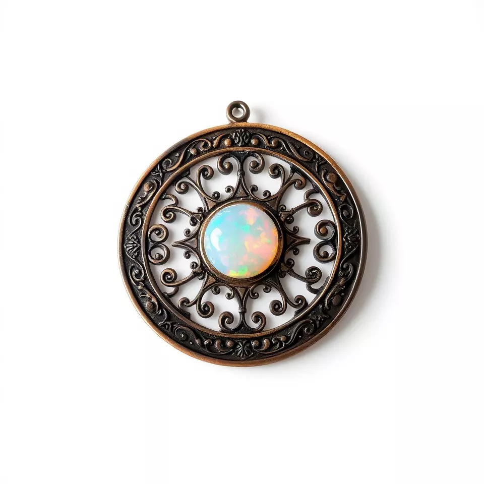 Elegant Opal Pendant model pack Texture_2