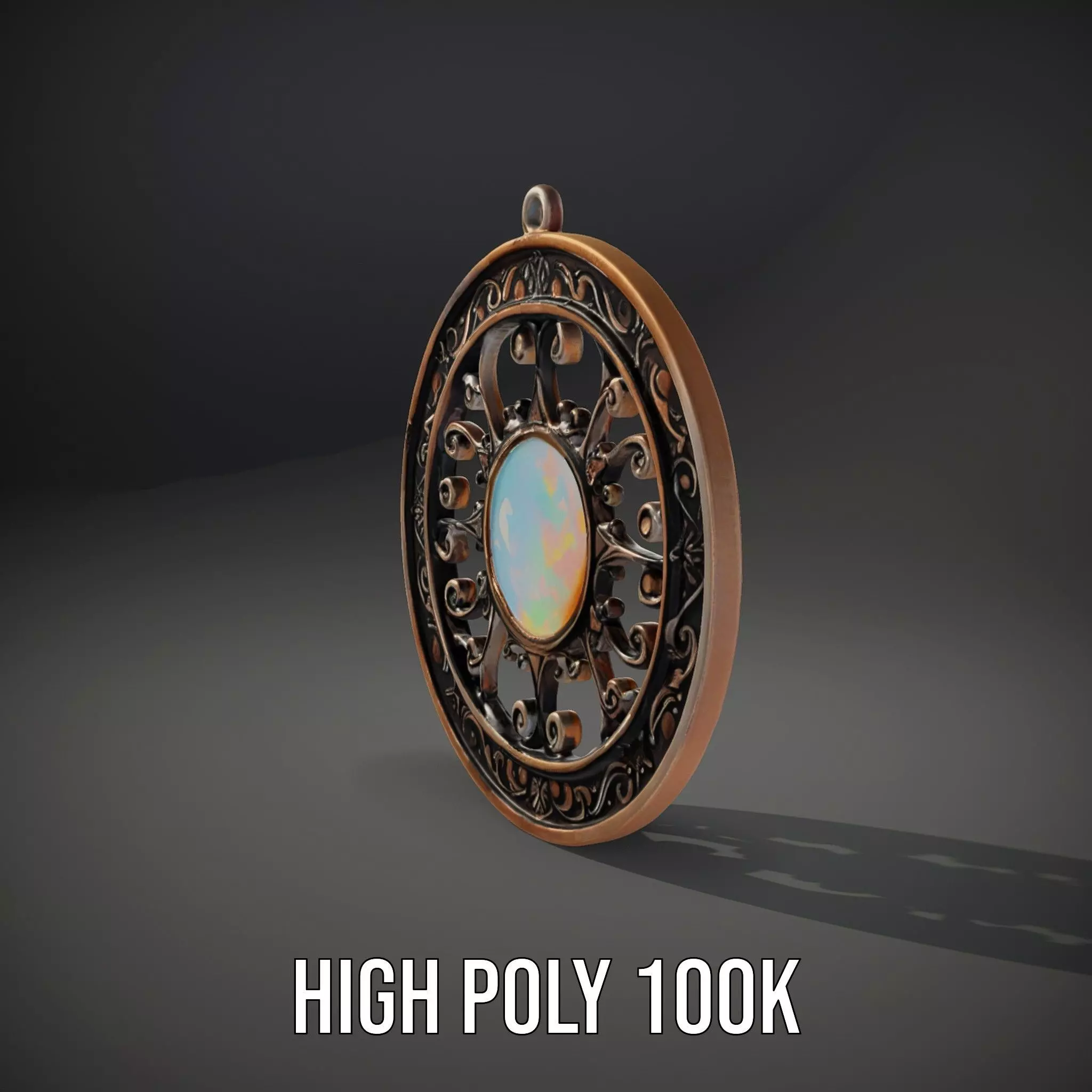 Elegant Opal Pendant model pack Texture_10