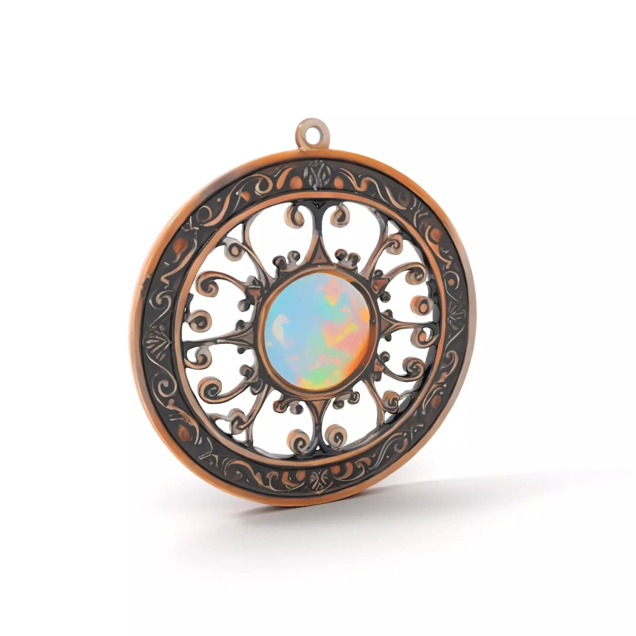 Elegant Opal Pendant model pack Texture_0