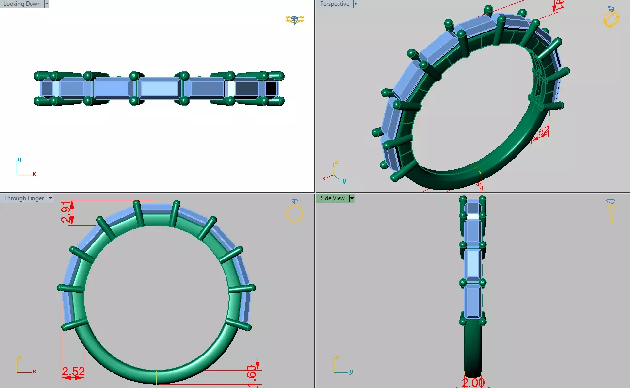 baquette  weeding band  3D print model_4