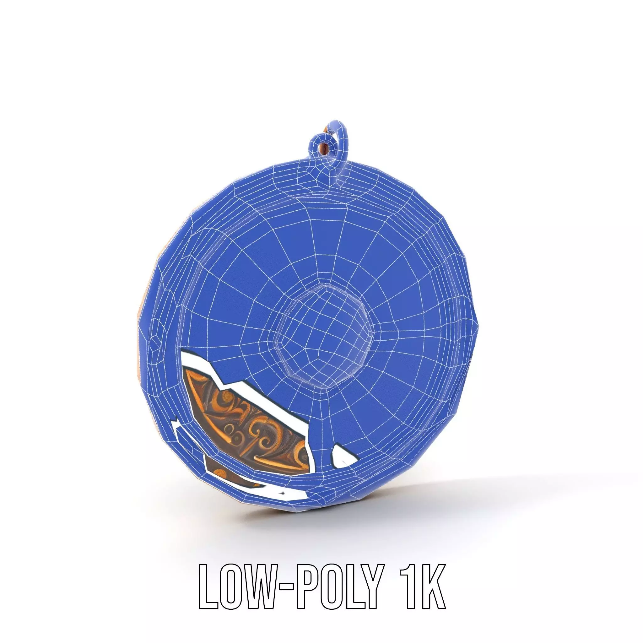 Medieval Ornate Amulet model pack Low-poly 3D model_9