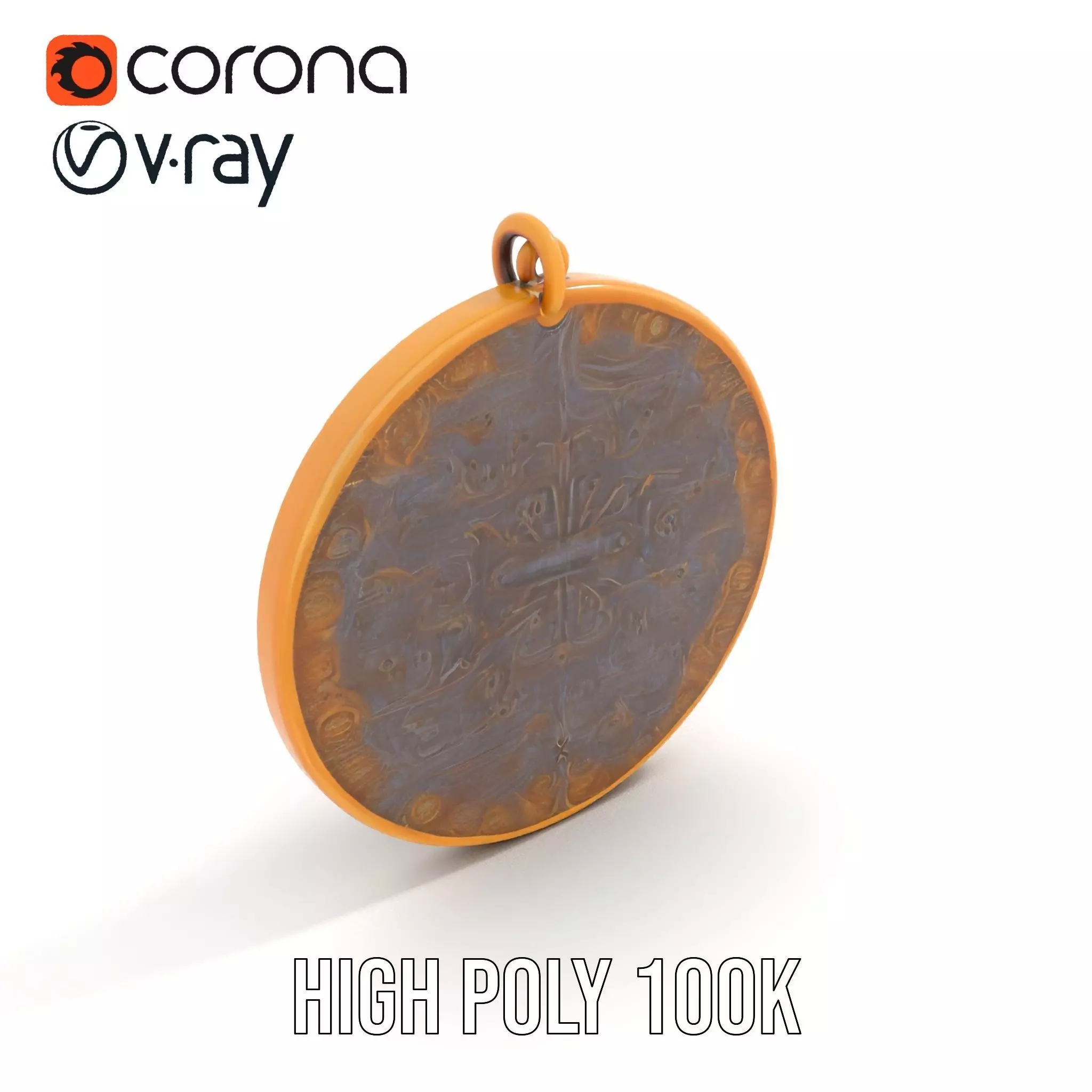 Medieval Ornate Amulet model pack Low-poly 3D model_32