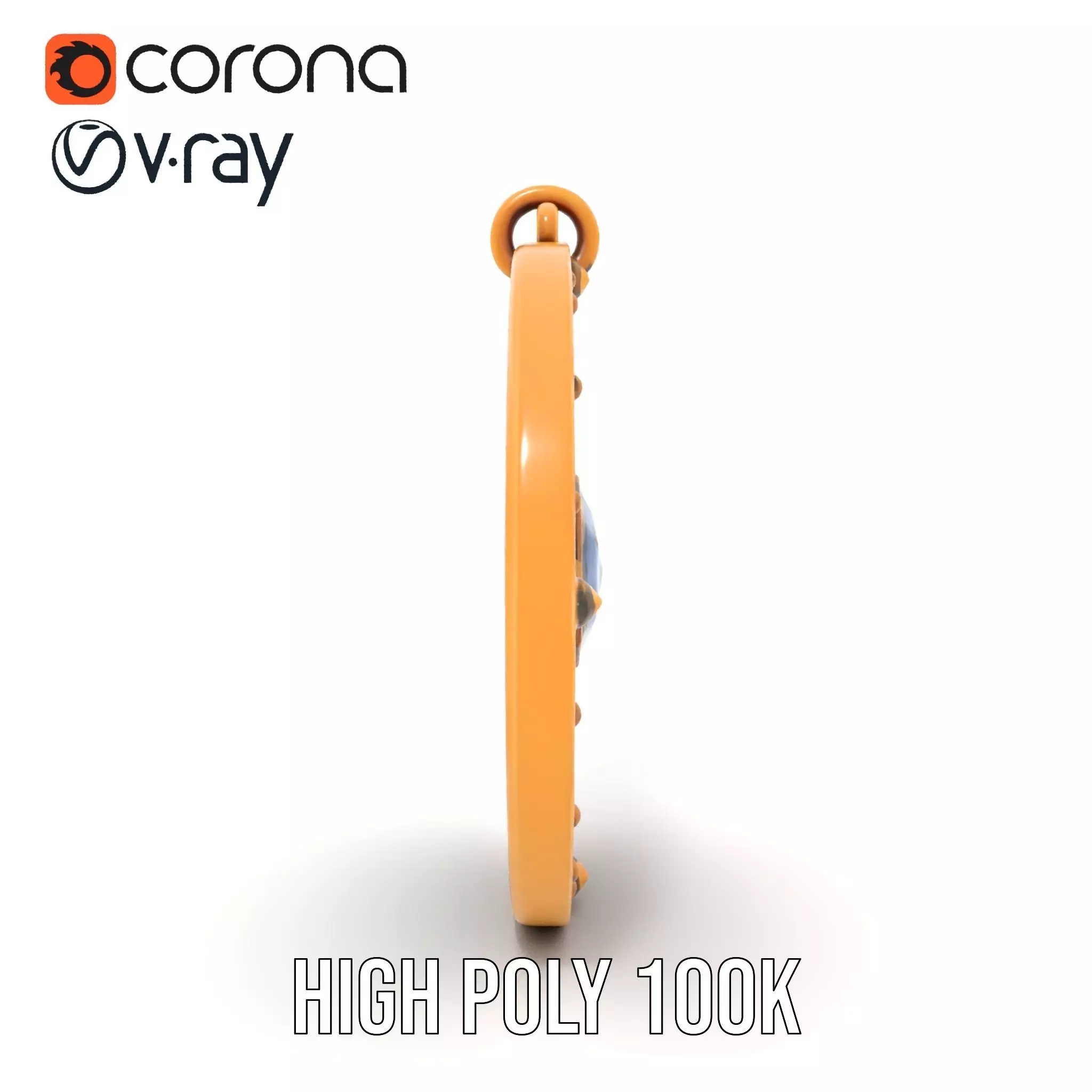 Medieval Ornate Amulet model pack Low-poly 3D model_15