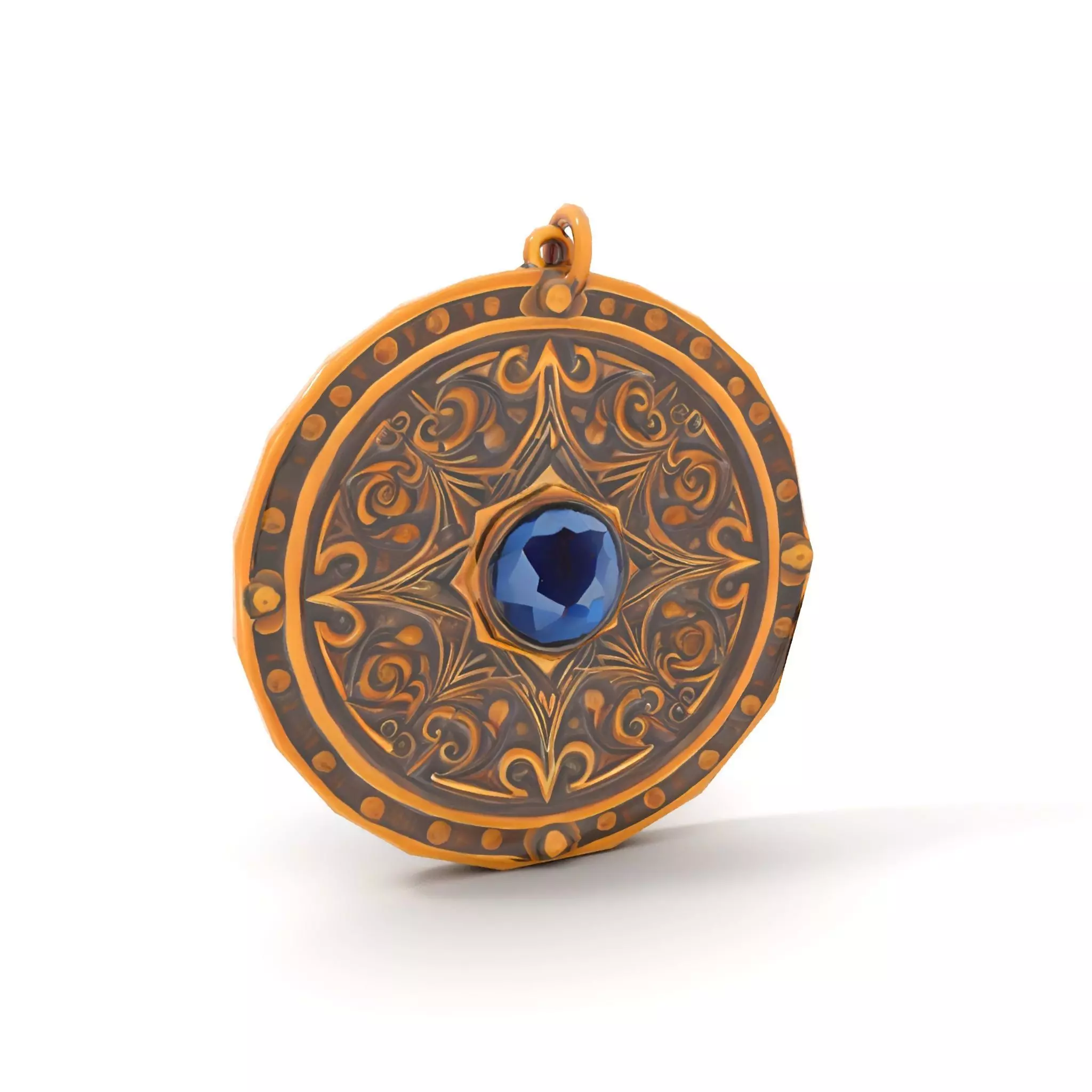 Medieval Ornate Amulet model pack Low-poly 3D model_20