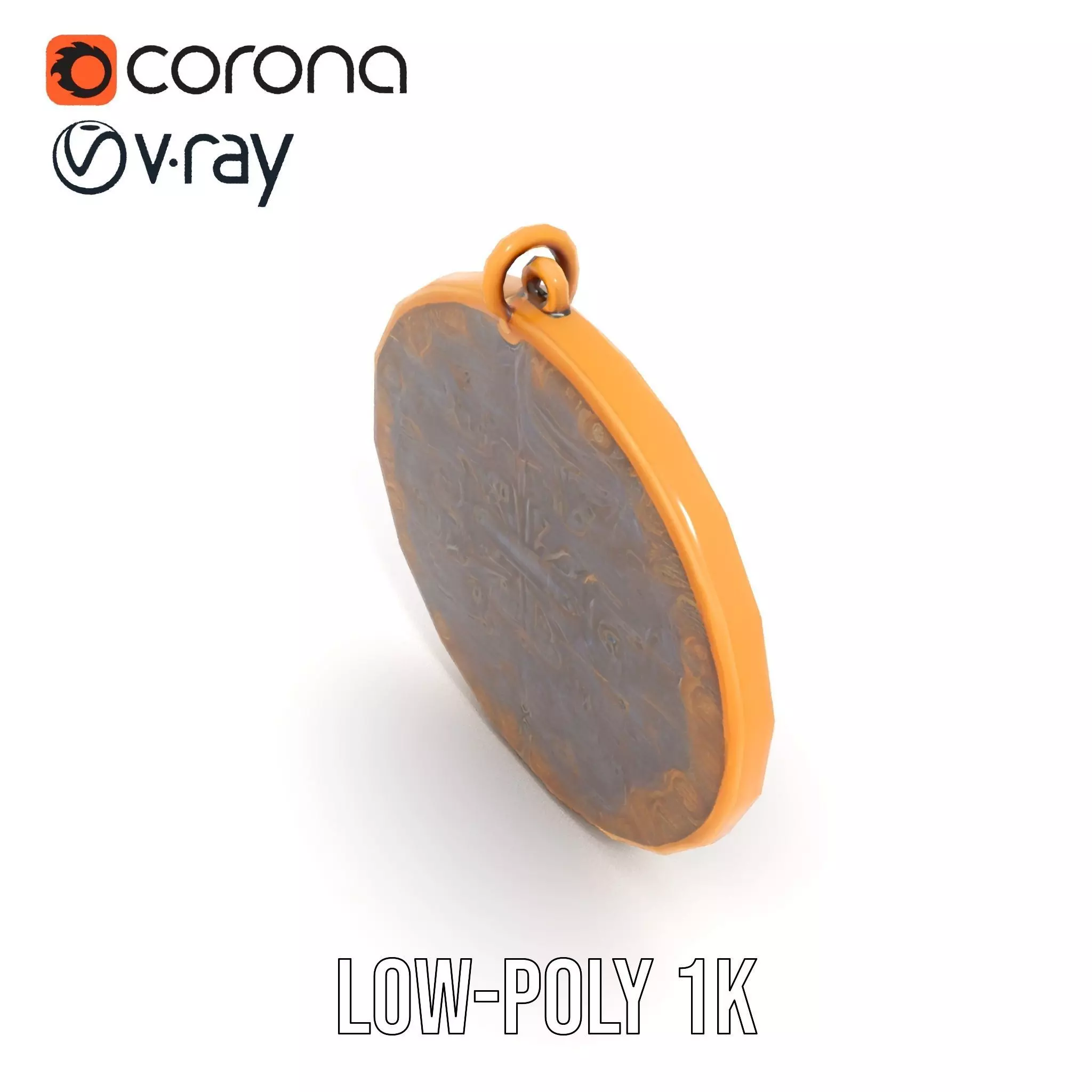 Medieval Ornate Amulet model pack Low-poly 3D model_12