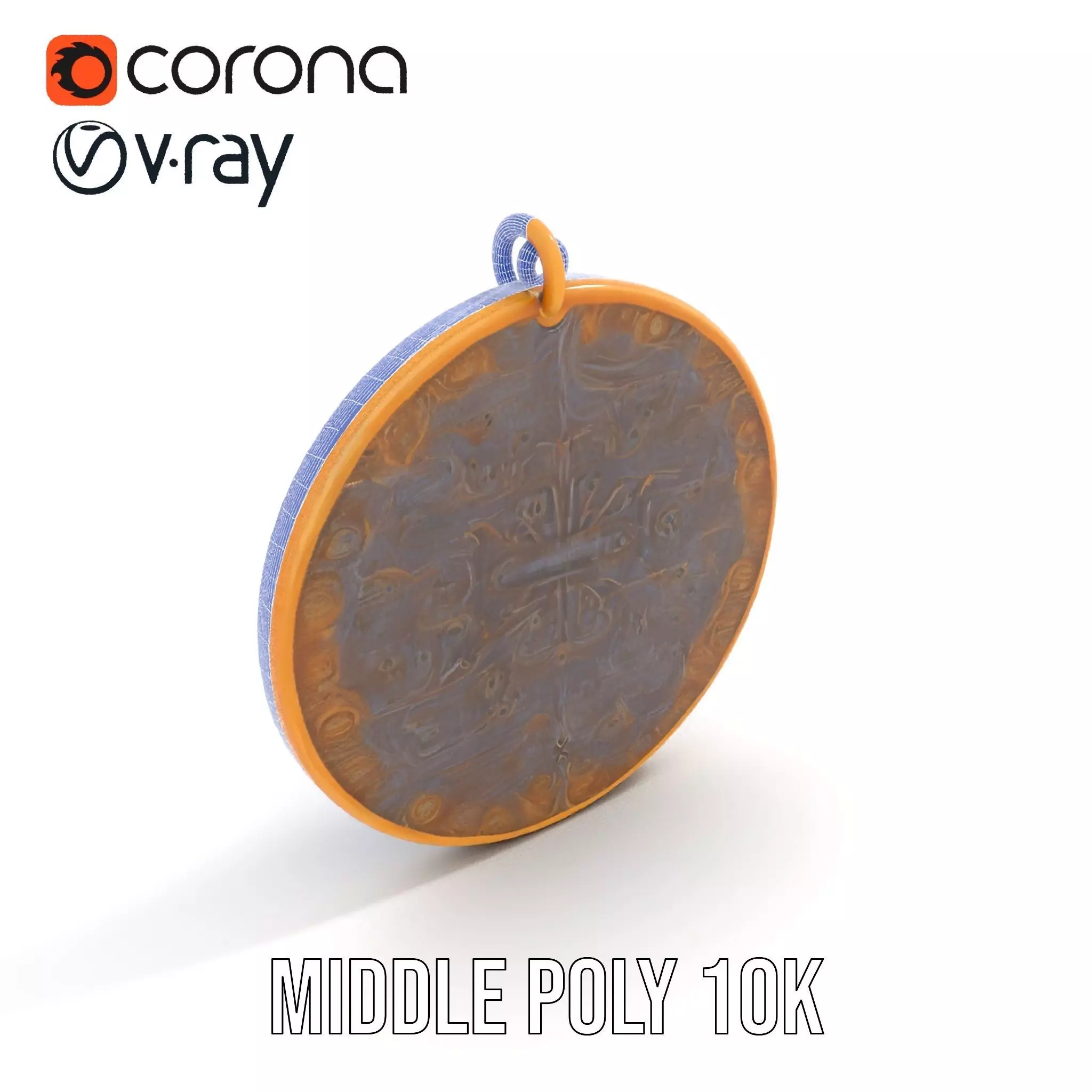 Medieval Ornate Amulet model pack Low-poly 3D model_5