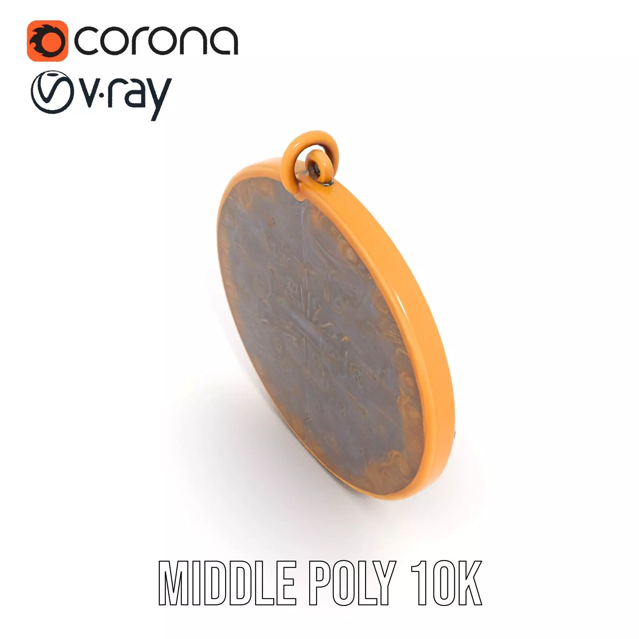 Medieval Ornate Amulet model pack Low-poly 3D model_13