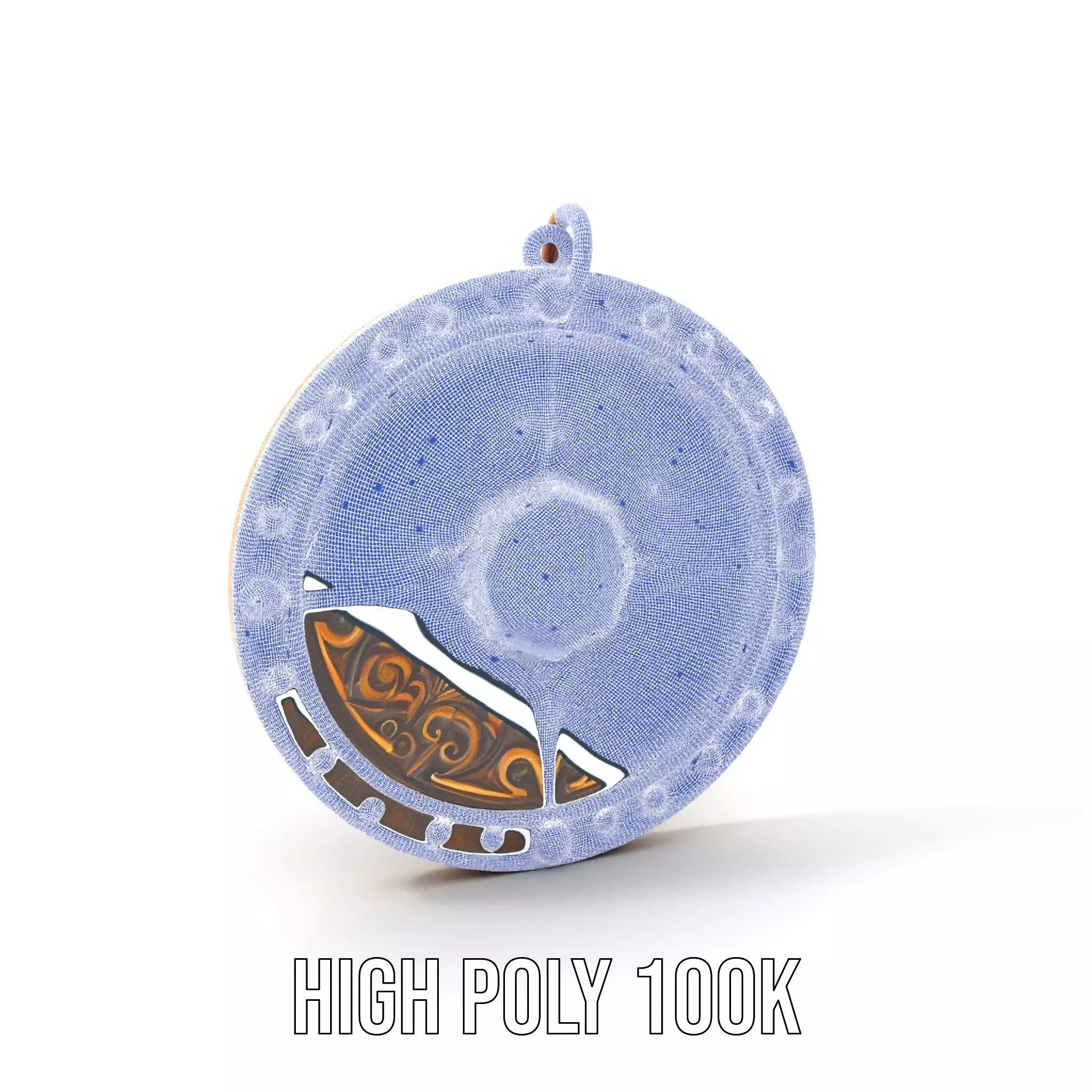 Medieval Ornate Amulet model pack Low-poly 3D model_4