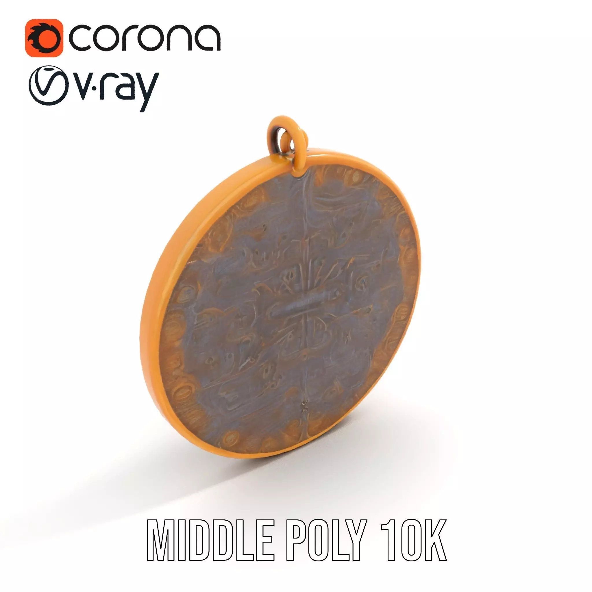 Medieval Ornate Amulet model pack Low-poly 3D model_11